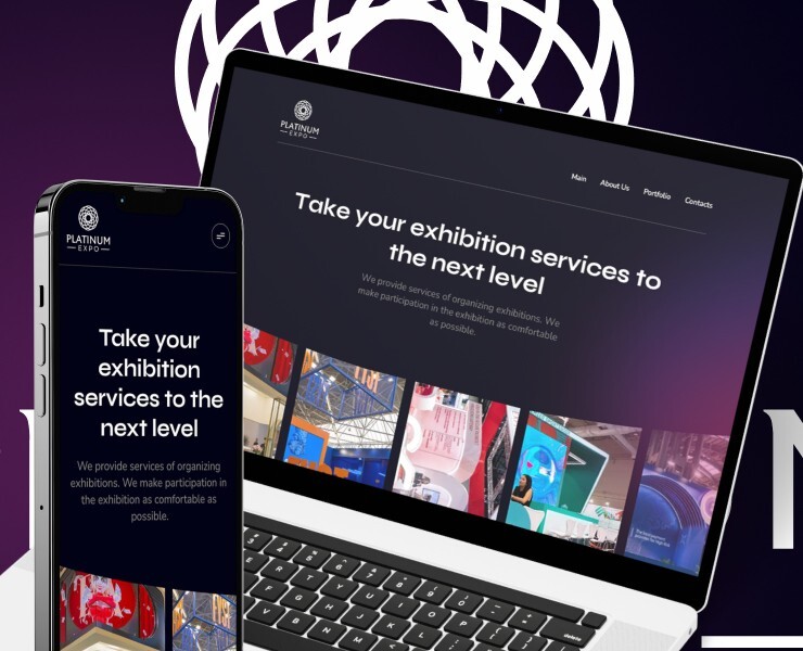 PLATINUM EXPO лендинг — Интерфейсы, Брендинг на Dprofile