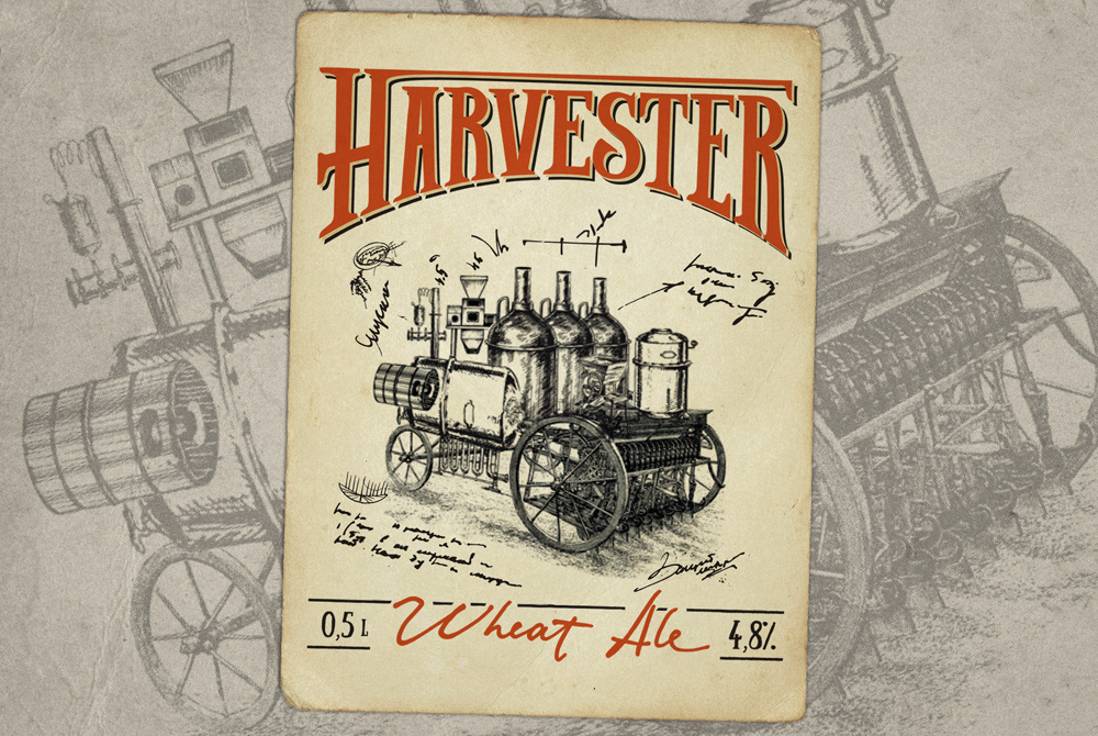 Дизайн этикетки пшеничного пива «Harvester» — Изображение №4 — Брендинг на Dprofile