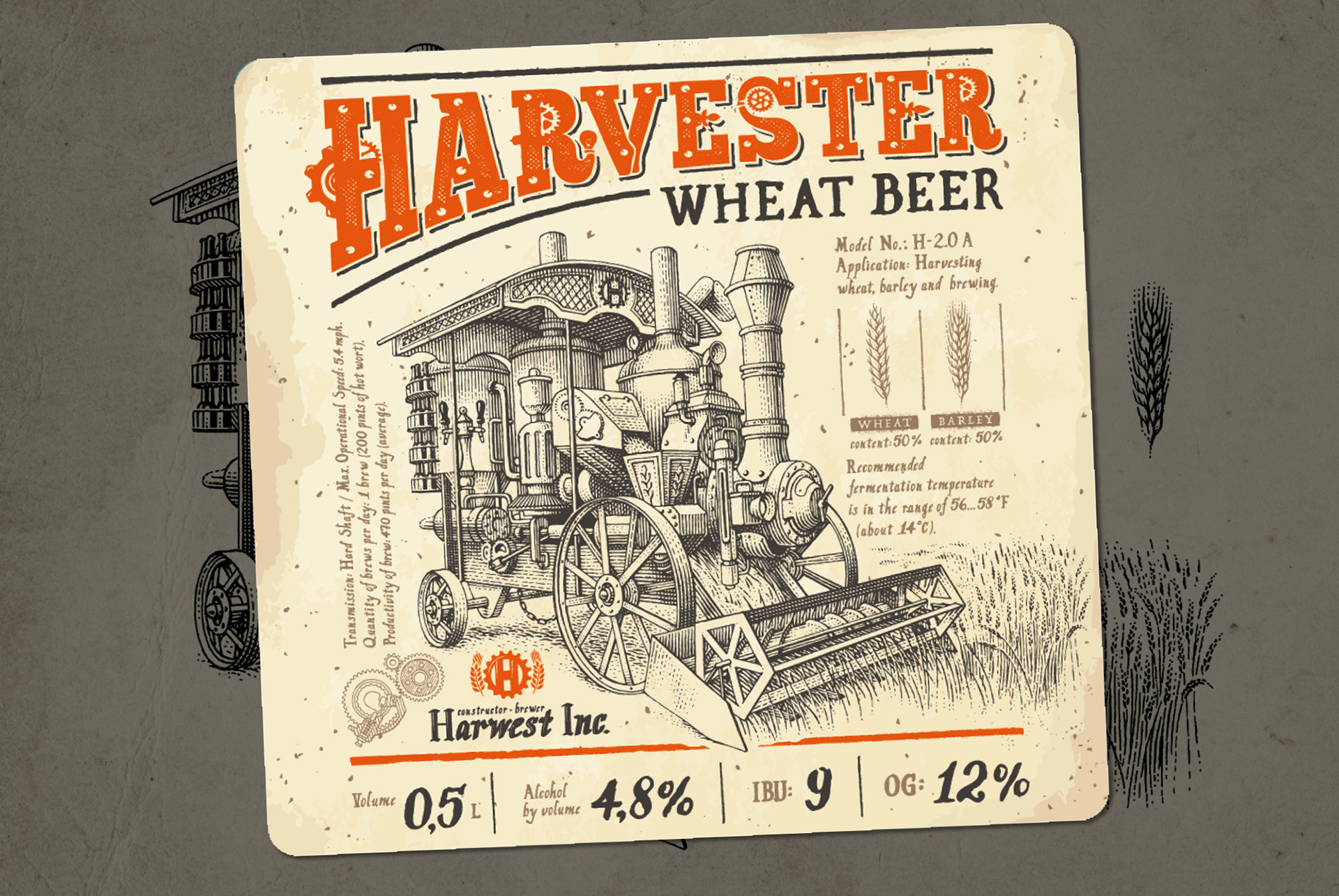 Дизайн этикетки пшеничного пива «Harvester» — Изображение №11 — Брендинг на Dprofile