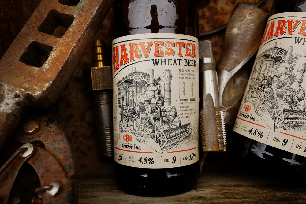 Дизайн этикетки пшеничного пива «Harvester» — Изображение №12 — Брендинг на Dprofile