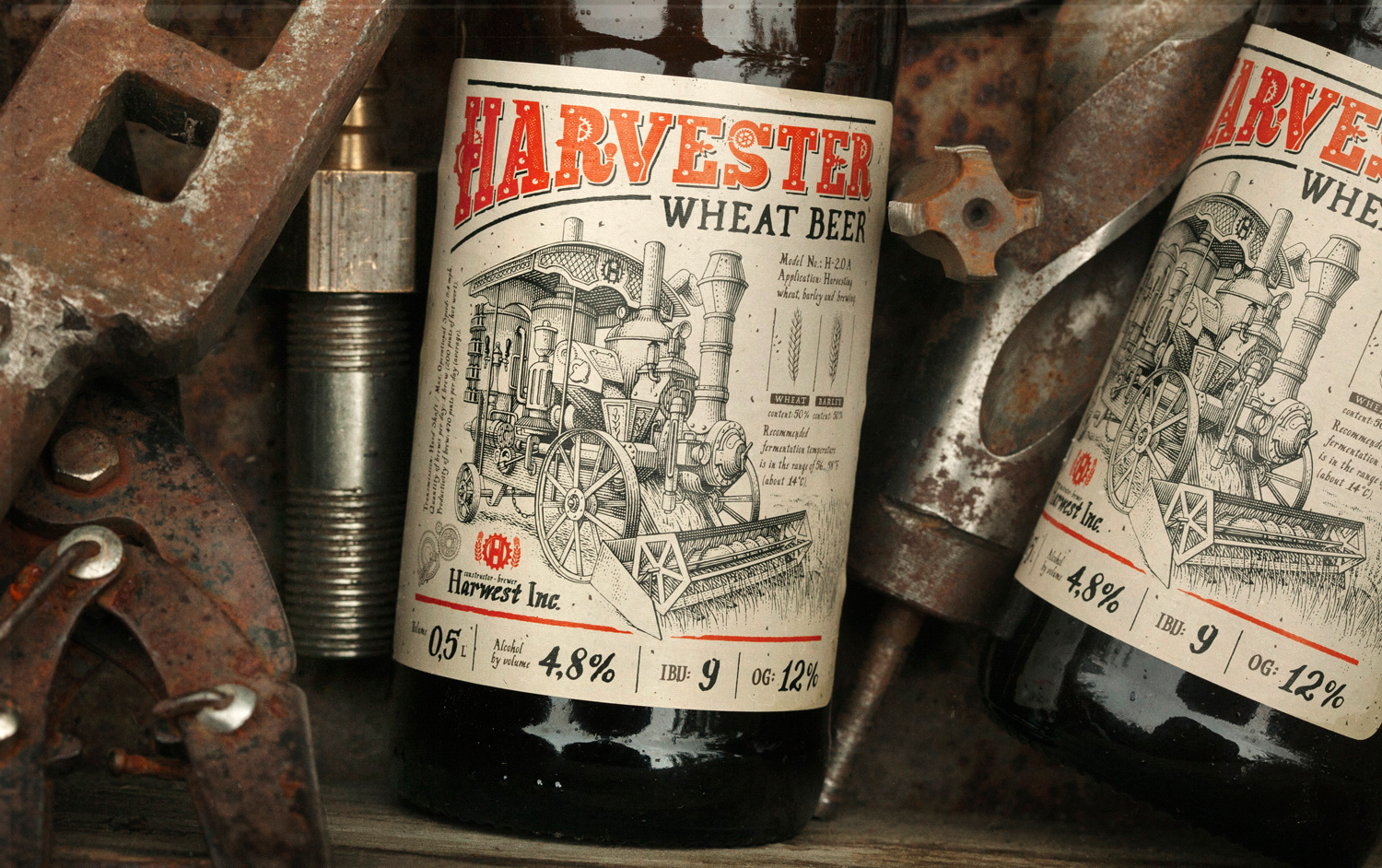 Дизайн этикетки пшеничного пива «Harvester» — Изображение №2 — Брендинг на Dprofile