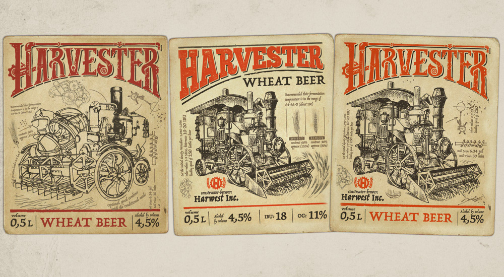 Дизайн этикетки пшеничного пива «Harvester» — Изображение №10 — Брендинг на Dprofile