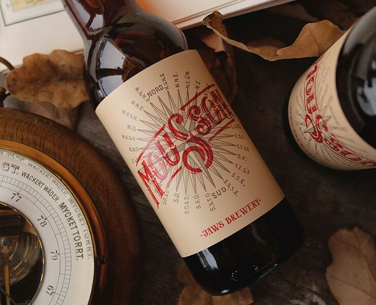 Дизайн пивной этикетки «Mousson» от Jaws Brewery — Брендинг на Dprofile