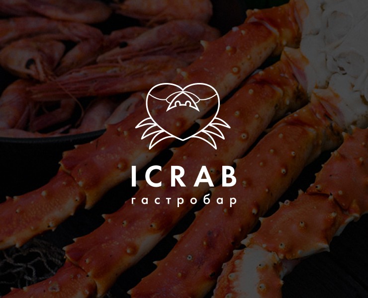 ICRAB логотип гастробара (Айкраб) на Dprofile