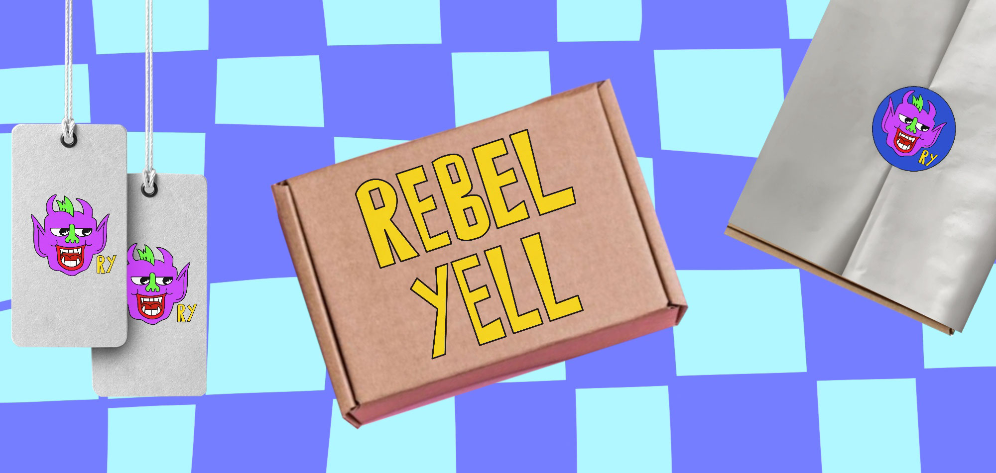 Разработка логотипа для бренда одежды REBEL YELL — Изображение №1 — Брендинг на Dprofile