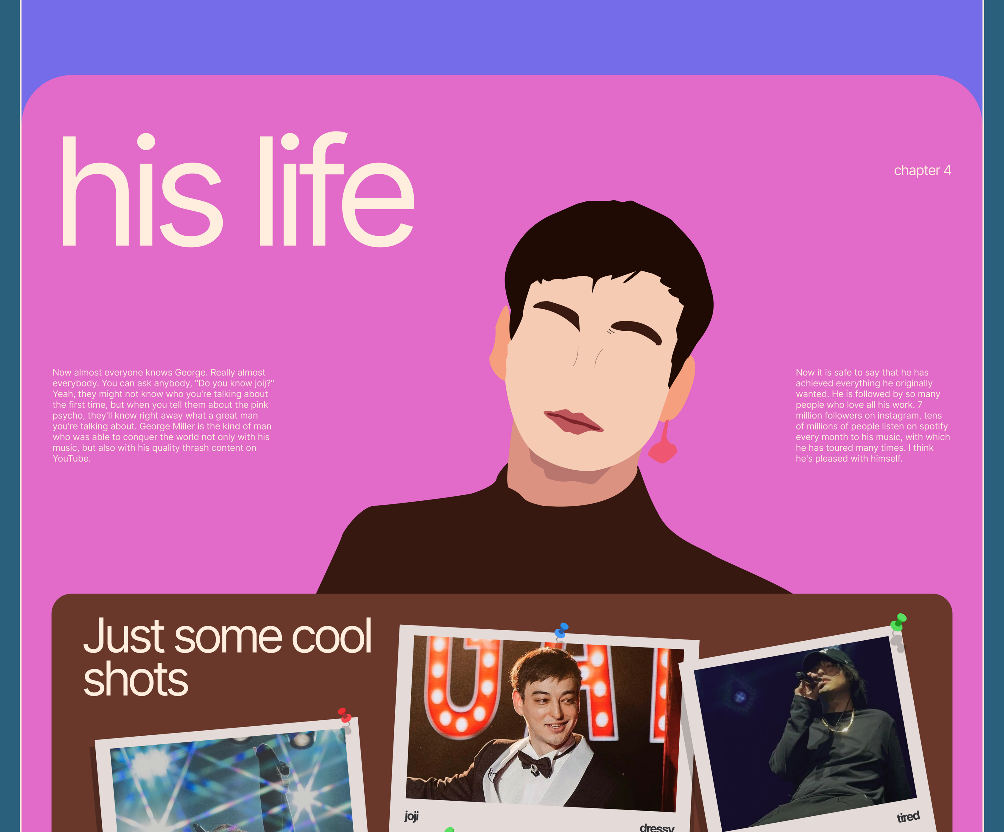 longread about joji — Изображение №10 — Интерфейсы, Иллюстрация на Dprofile