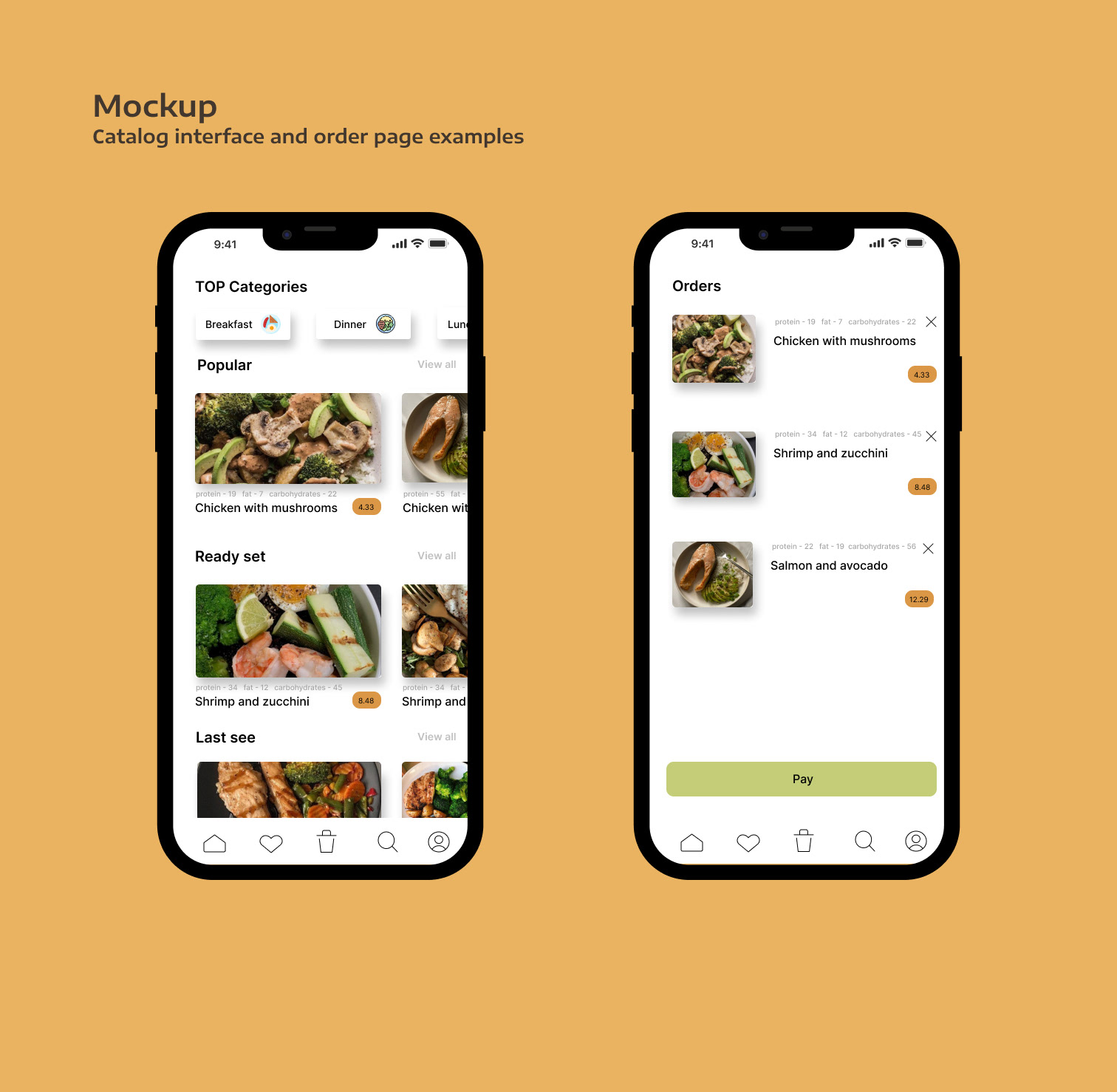 UI/UX СASE STUDY helthy food app — Изображение №10 — Интерфейсы, Брендинг на Dprofile