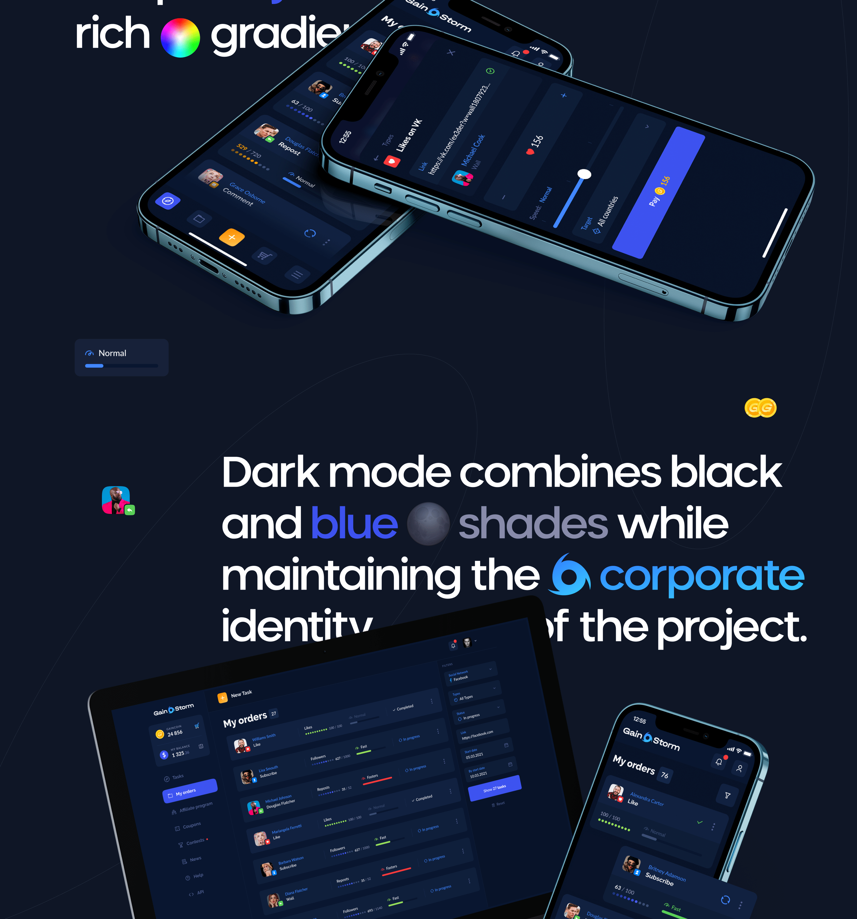 GAINSTORM® — Advertising Platform — Изображение №13 — Интерфейсы, Брендинг на Dprofile