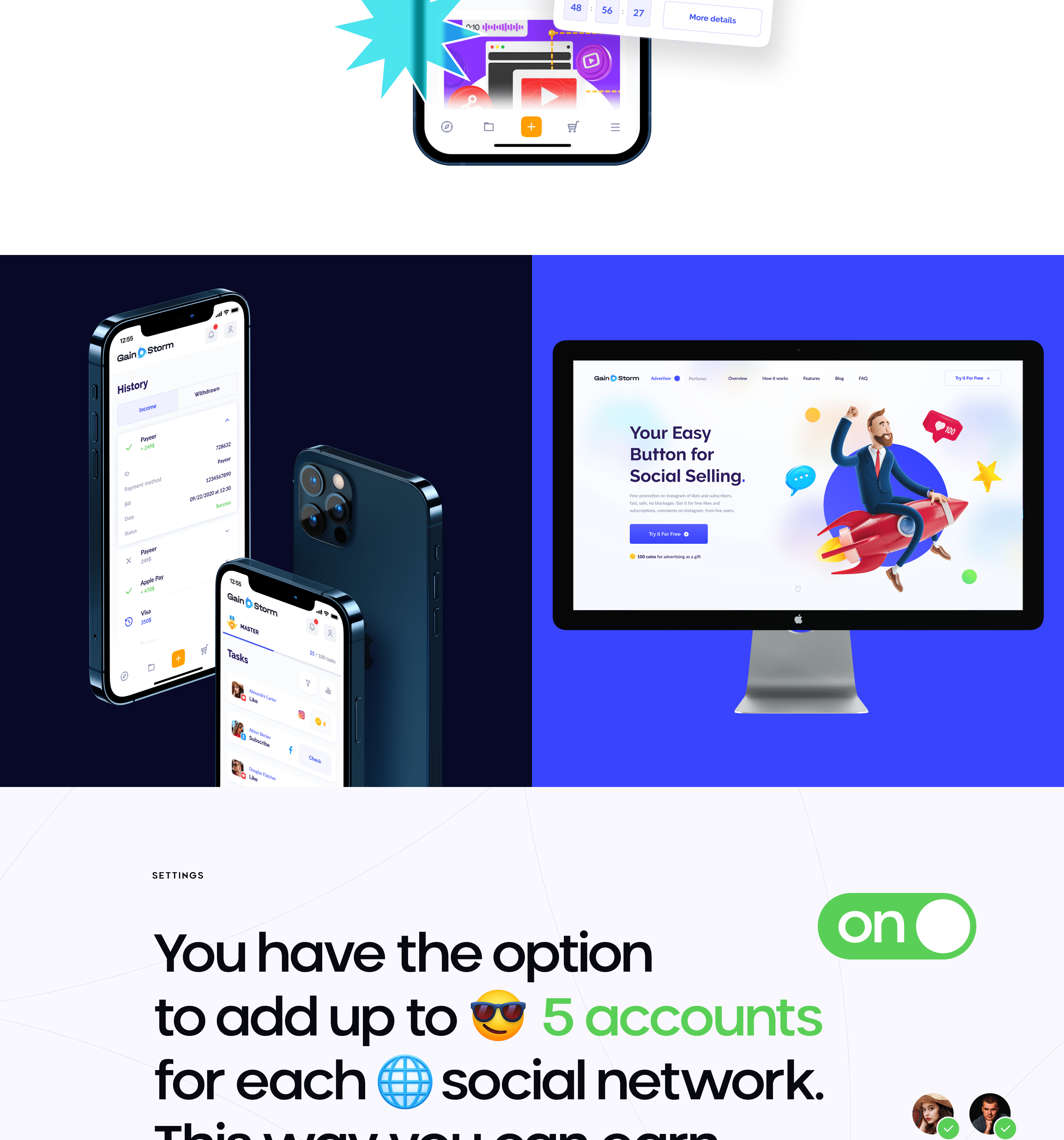 GAINSTORM® — Advertising Platform — Изображение №11 — Интерфейсы, Брендинг на Dprofile