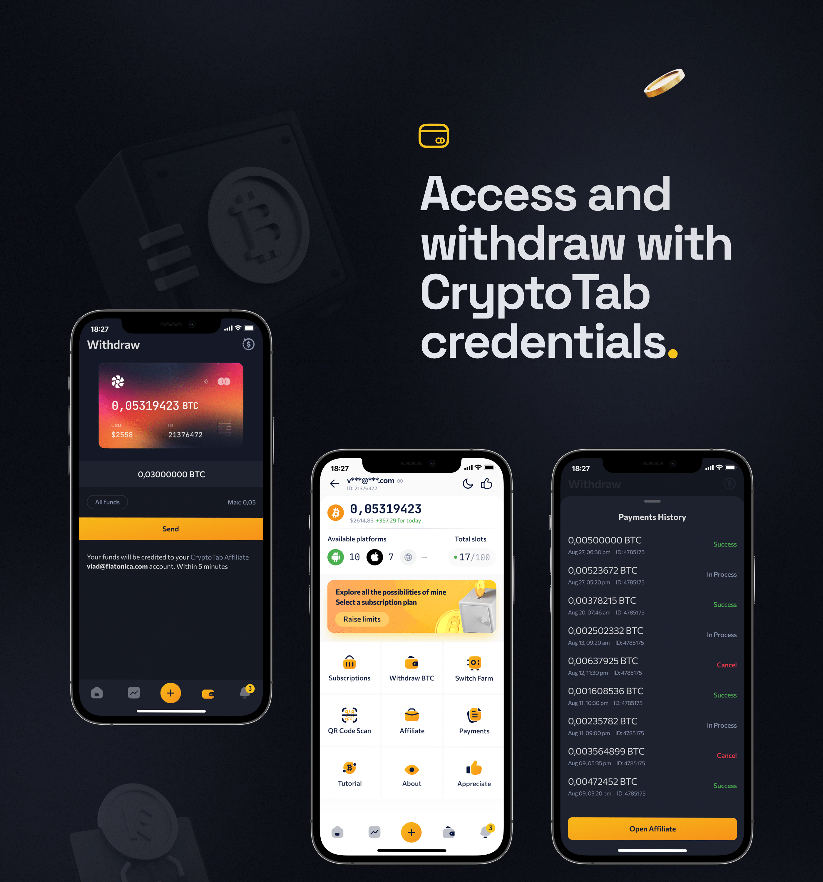 CryptoTab Farm Redesign — Изображение №7 — Интерфейсы на Dprofile