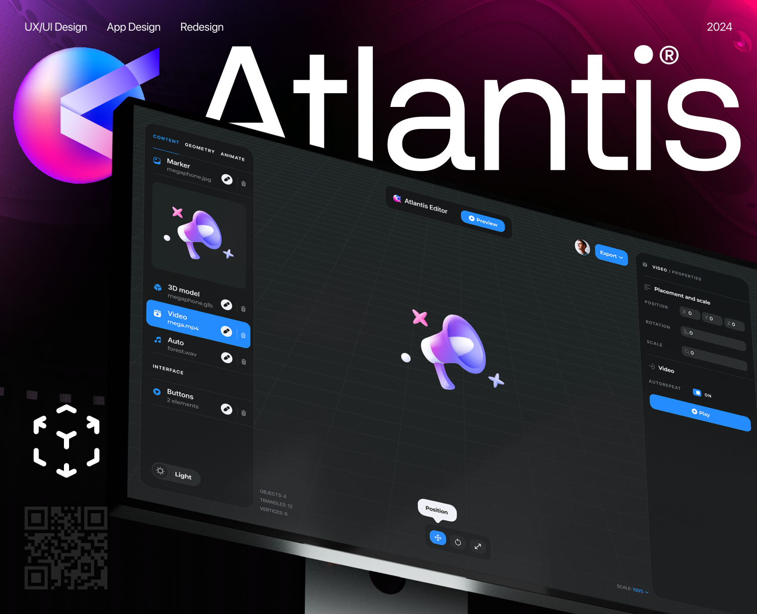 Atlantis AR® Platform — Интерфейсы, Графика на Dprofile