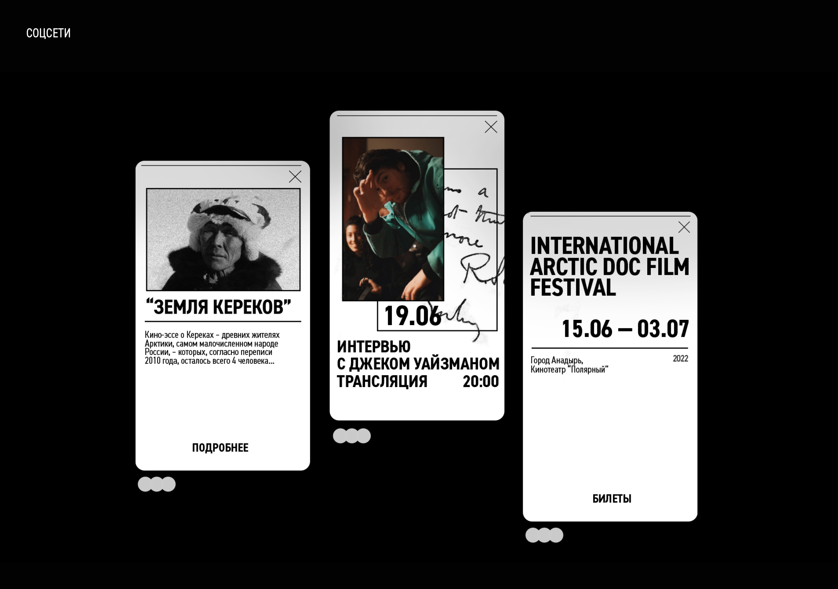 Arctic Documentary Film Festival. Айдентика — Изображение №15 — Брендинг, Графика на Dprofile