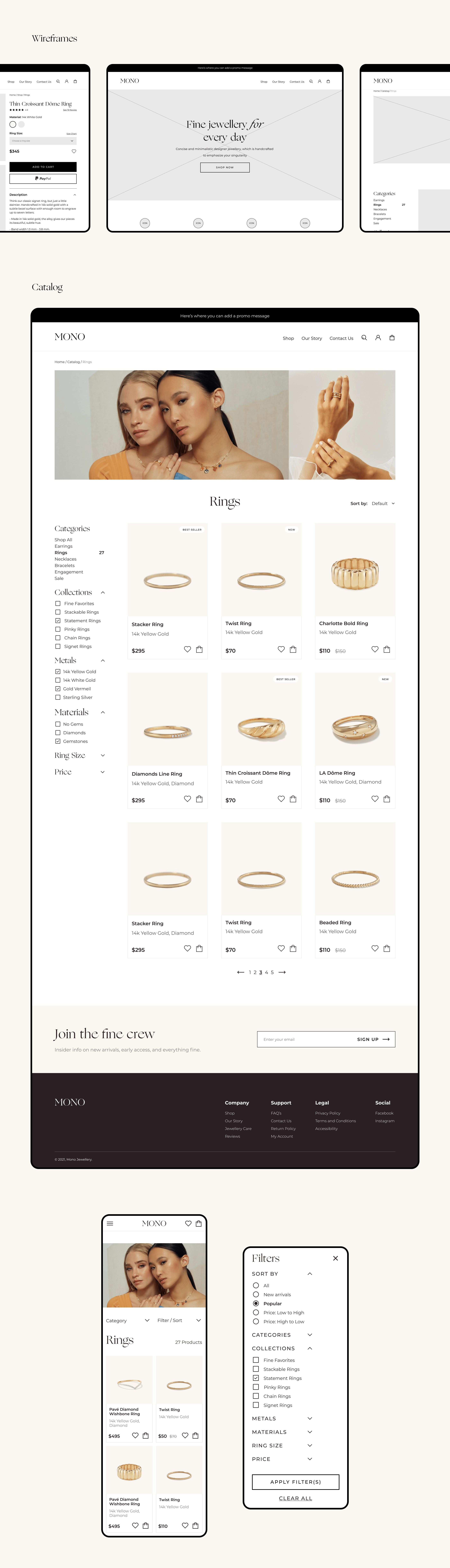 Mono Jewelry | E-commerce — Изображение №5 — Интерфейсы на Dprofile