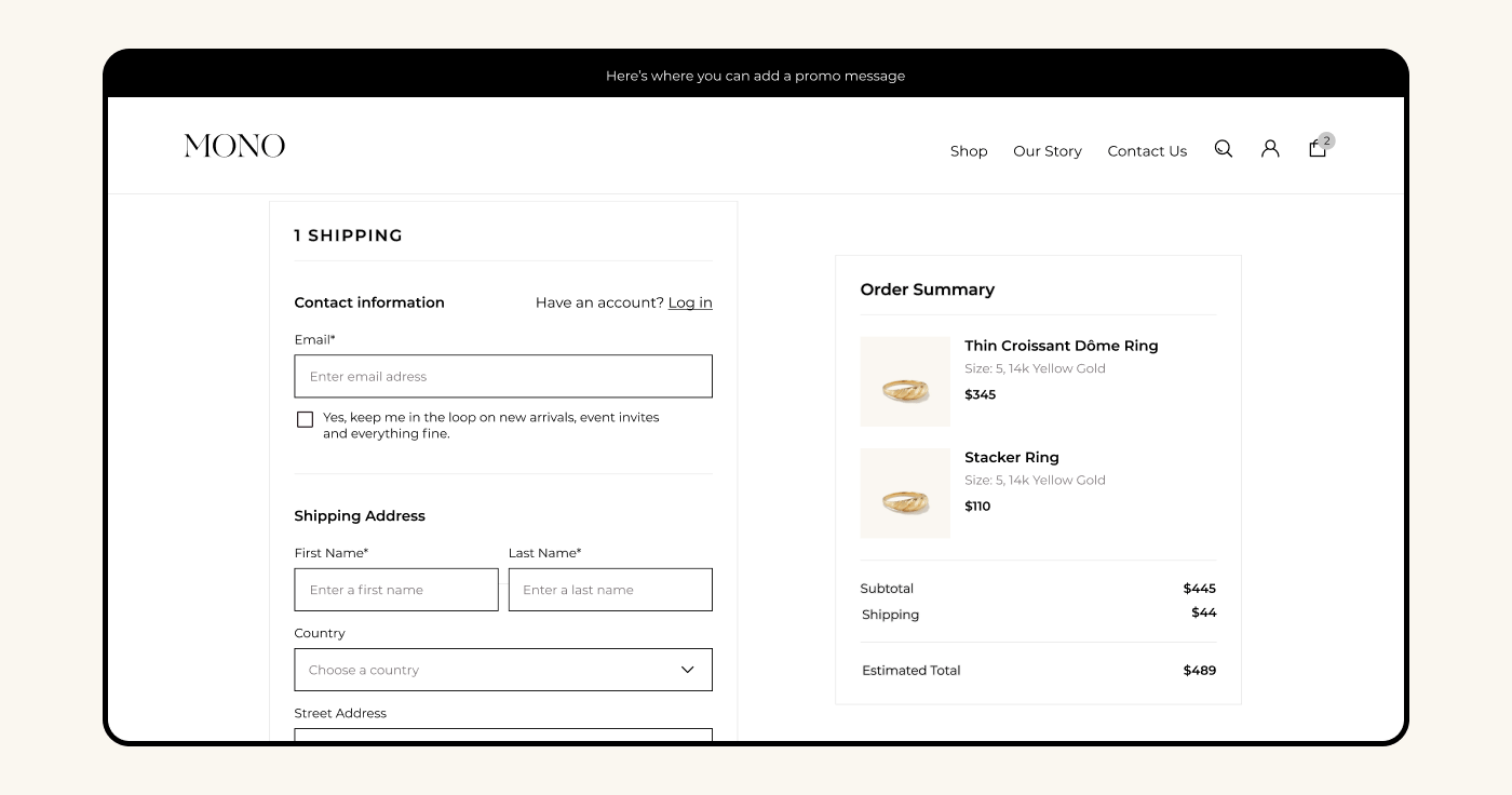 Mono Jewelry | E-commerce — Изображение №8 — Интерфейсы на Dprofile