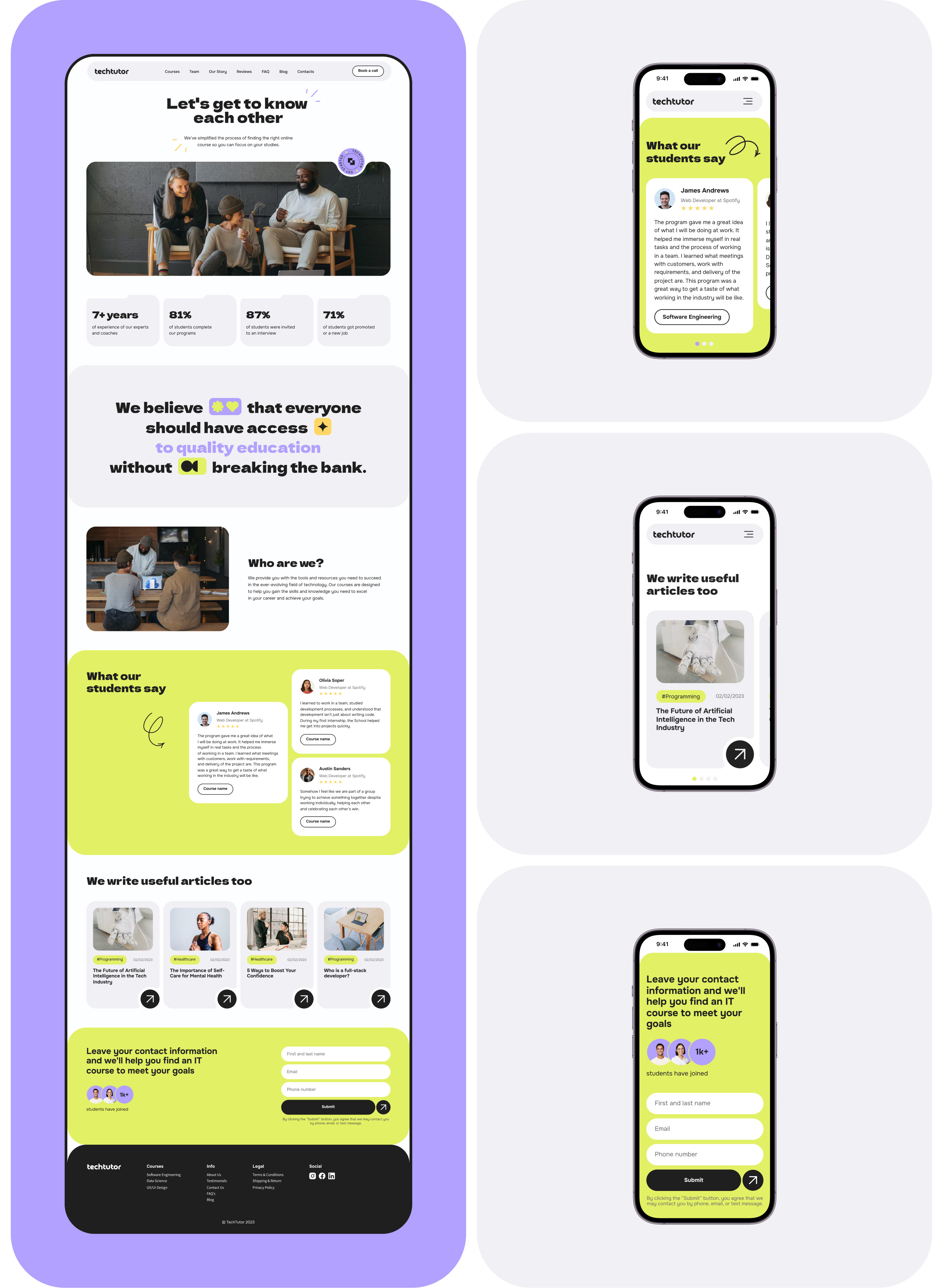 techtutor - Online IT School — Изображение №22 — Интерфейсы, Анимация на Dprofile