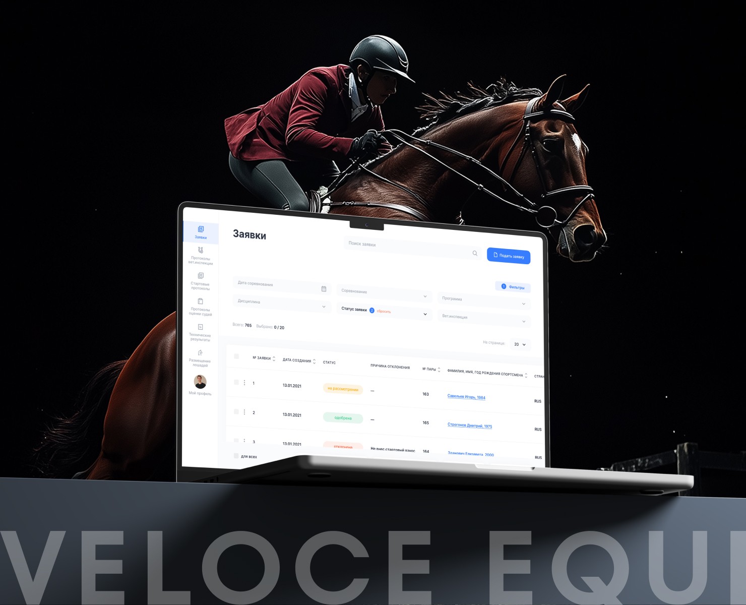 Veloce Equi – CRM для конного спорта на Dprofile