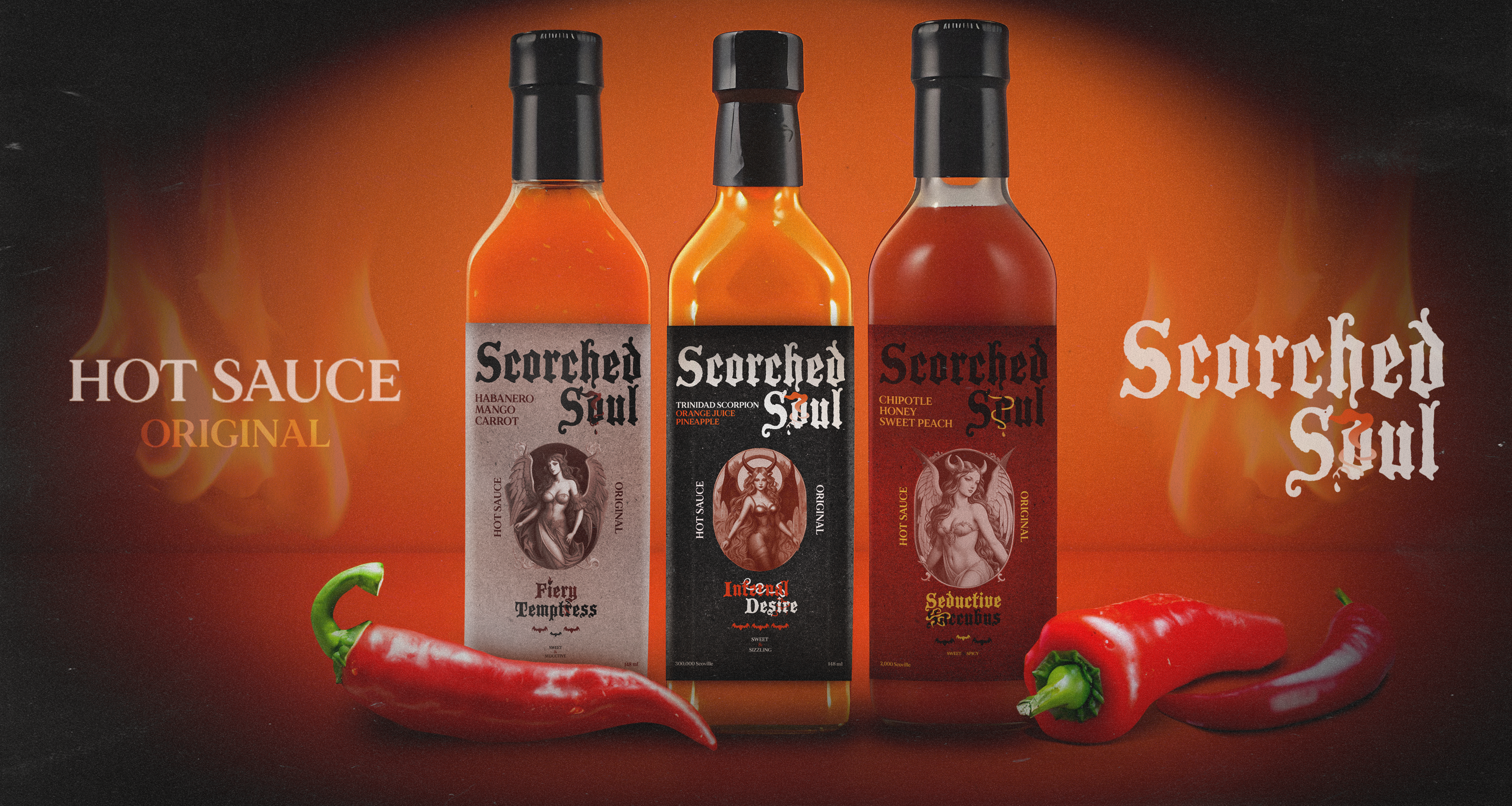 Scorched Soul Hot Sauce — Изображение №2 — Брендинг, Графика на Dprofile