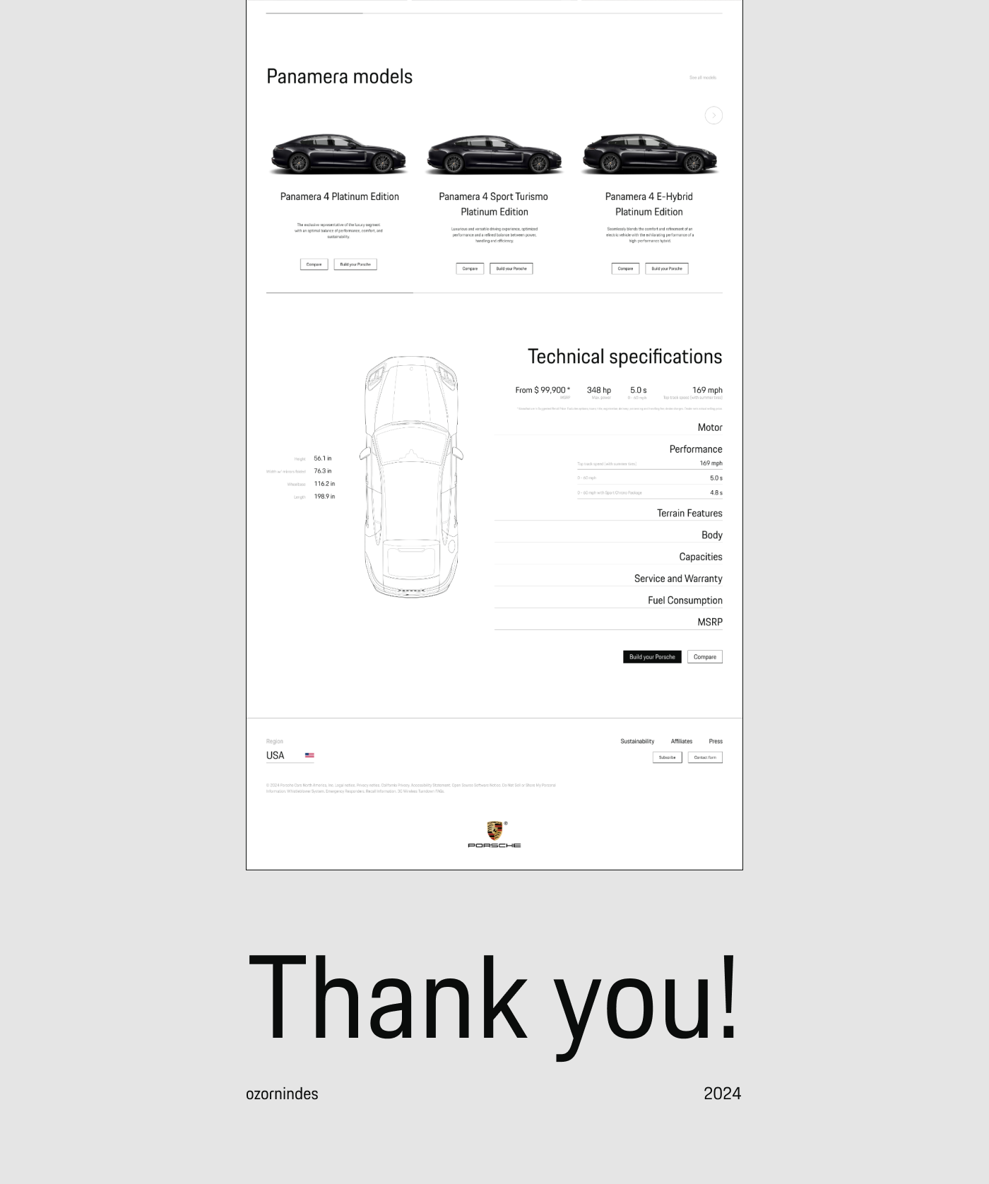 Porsche Panamera Web design Concept — Изображение №3 — Интерфейсы на Dprofile