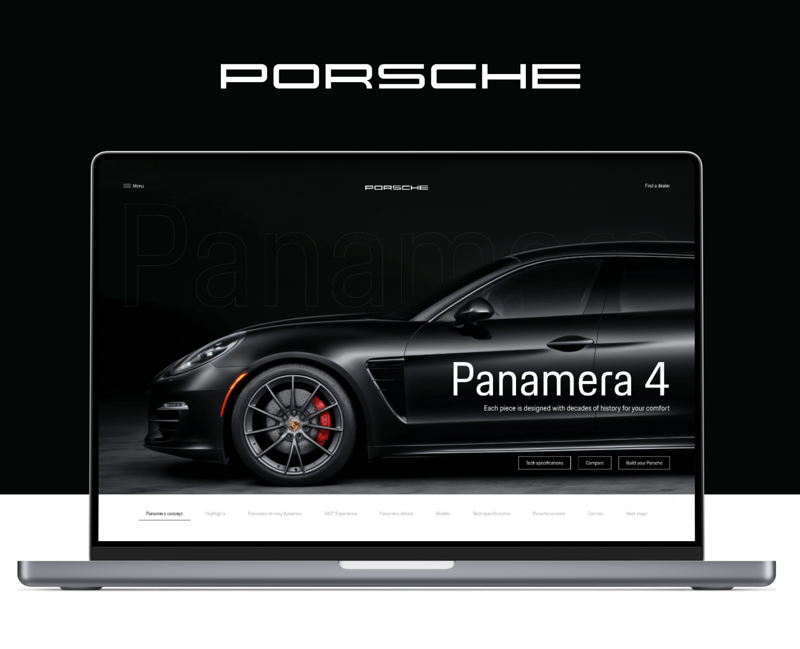 Porsche Panamera Web design Concept — Интерфейсы на Dprofile