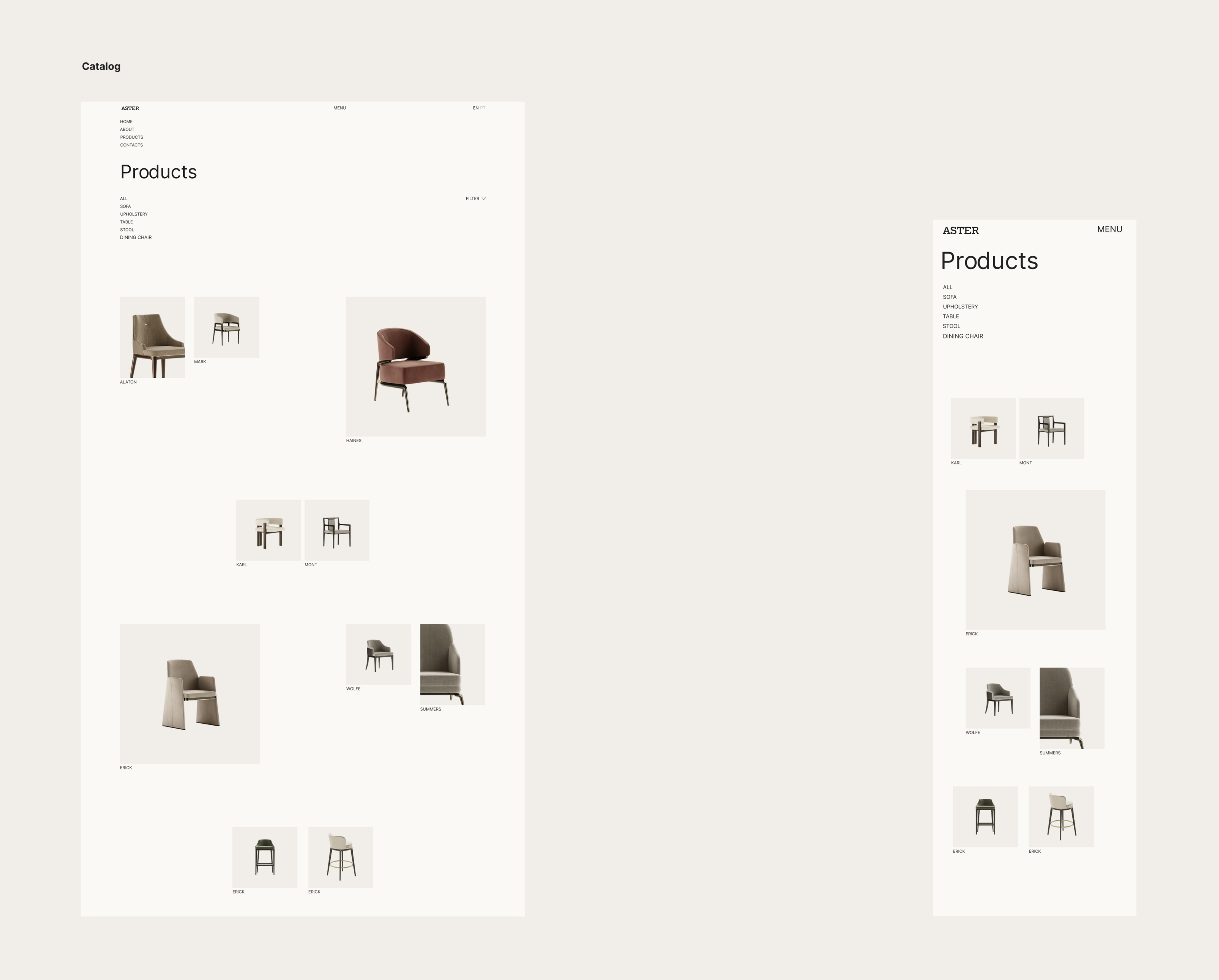 Aster| website | furniture| redesign concept — Изображение №5 — Интерфейсы на Dprofile