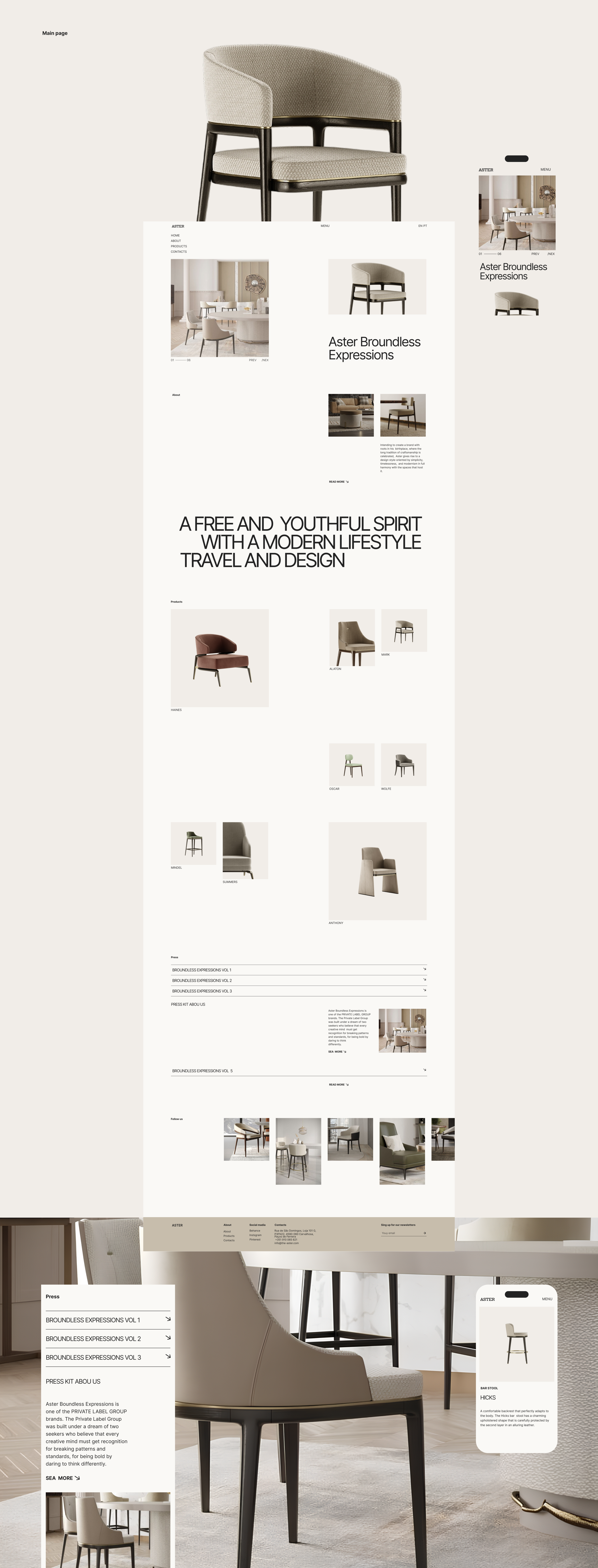 Aster| website | furniture| redesign concept — Изображение №4 — Интерфейсы на Dprofile