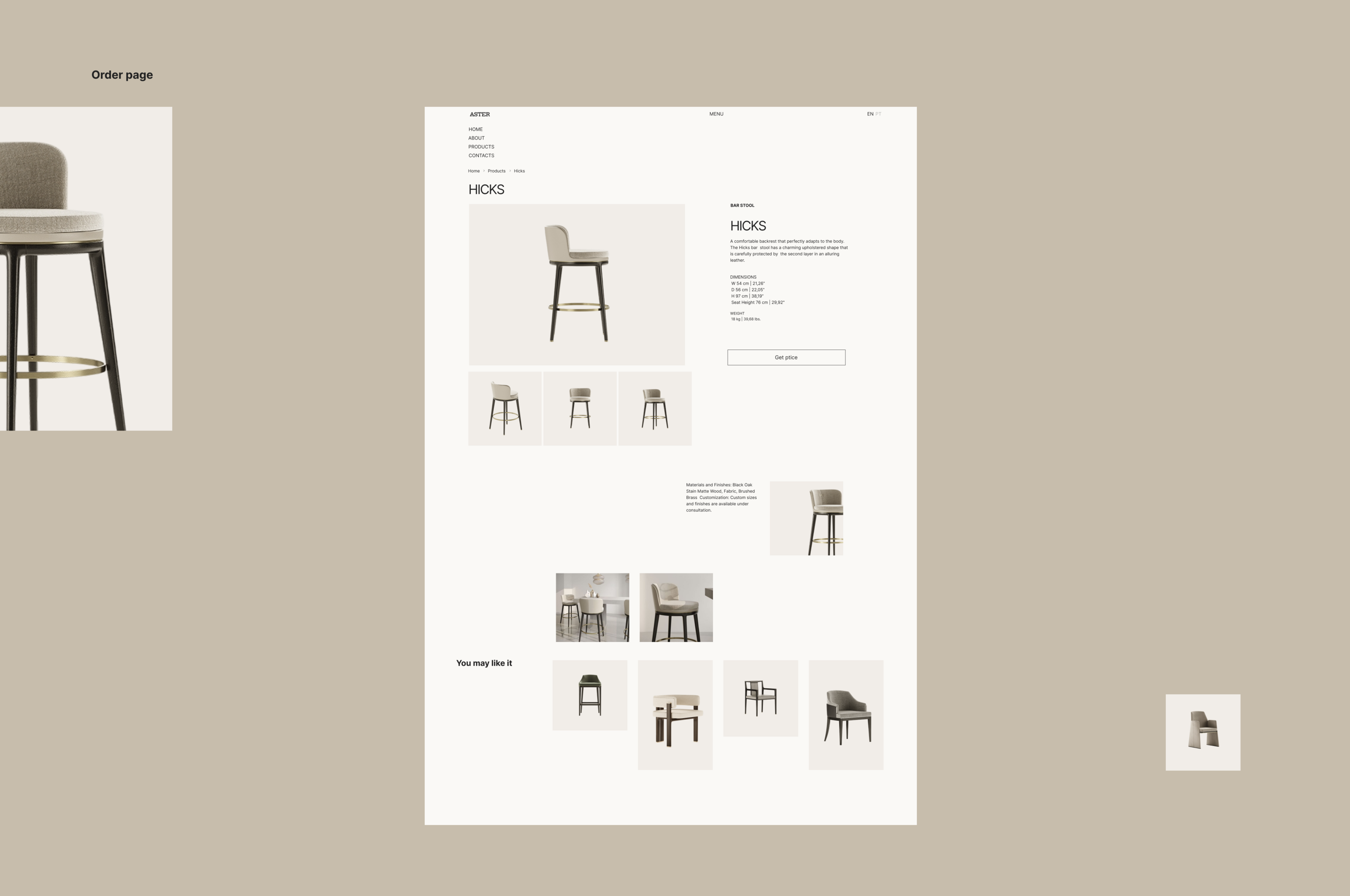 Aster| website | furniture| redesign concept — Изображение №6 — Интерфейсы на Dprofile