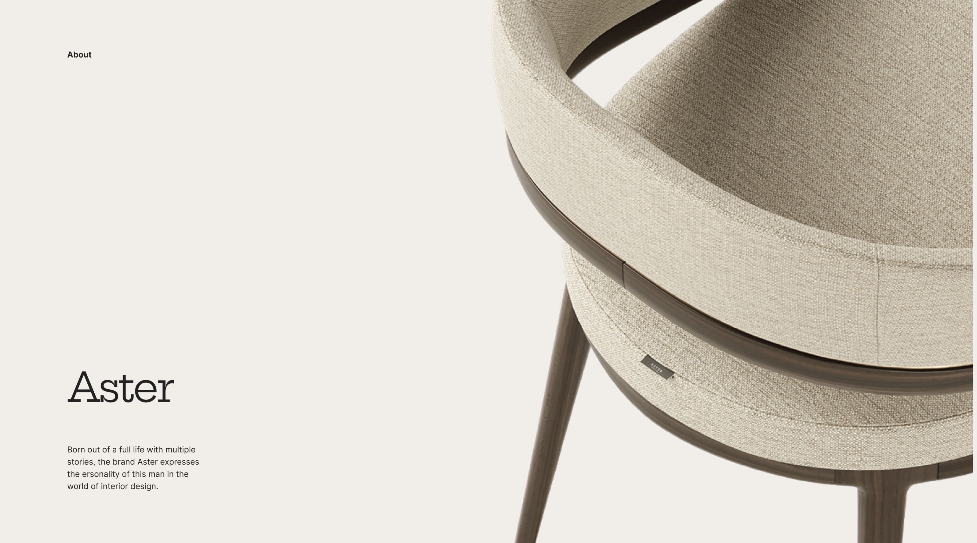 Aster| website | furniture| redesign concept — Изображение №2 — Интерфейсы на Dprofile