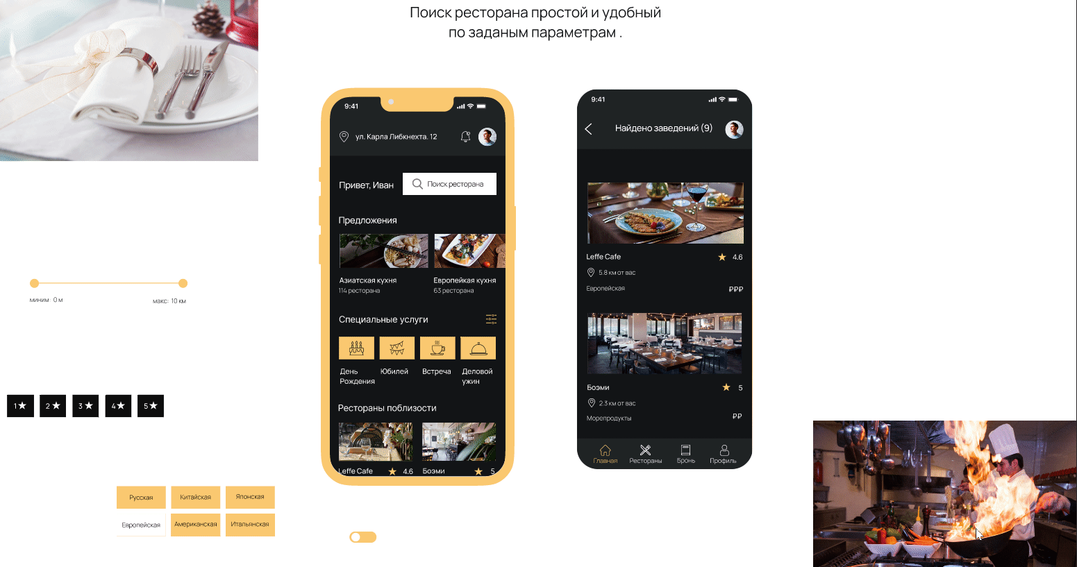 Restaurant booking — Изображение №9 — Интерфейсы на Dprofile