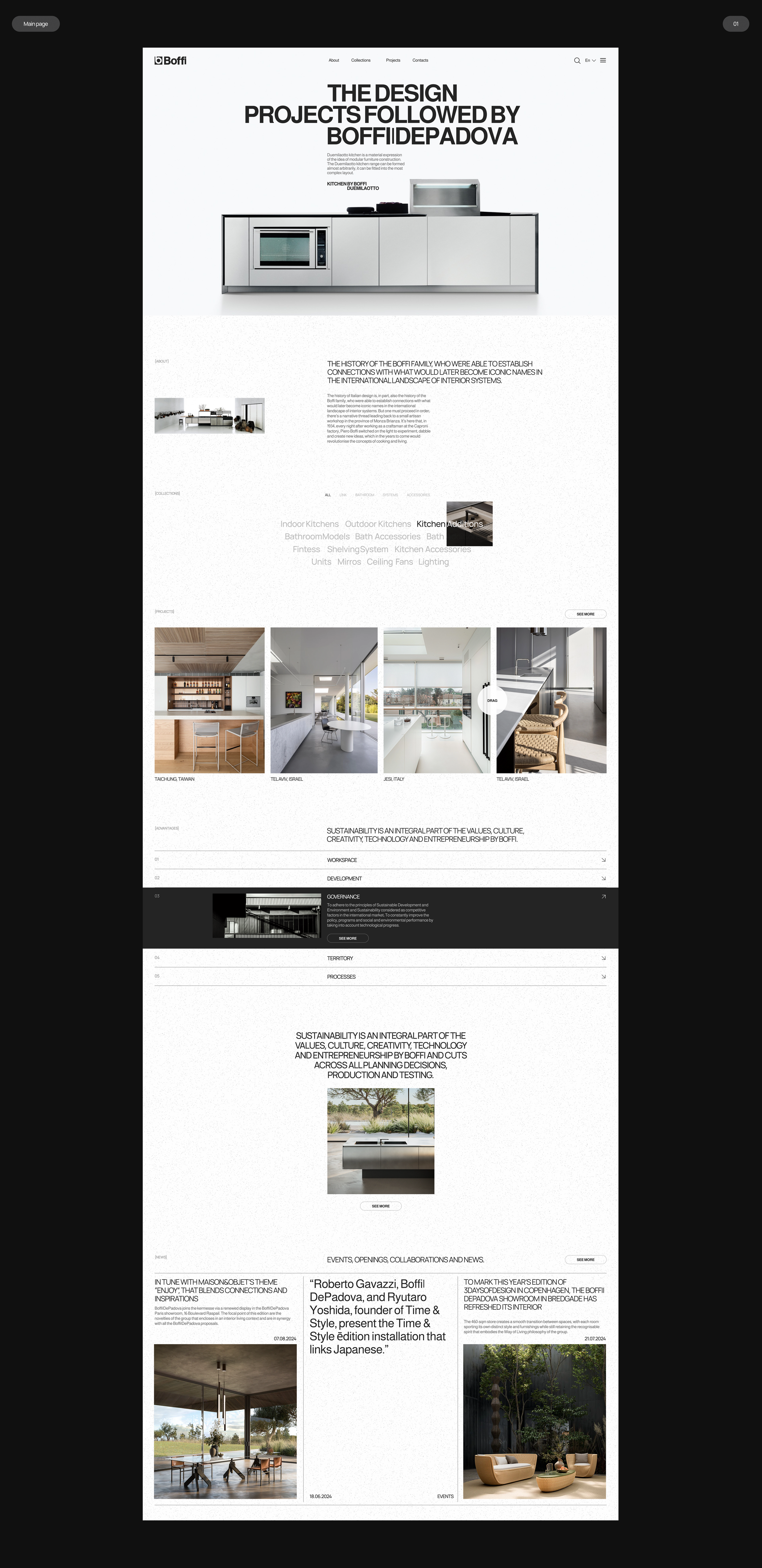 Boffi [Corporate website] — Изображение №3 — Интерфейсы на Dprofile