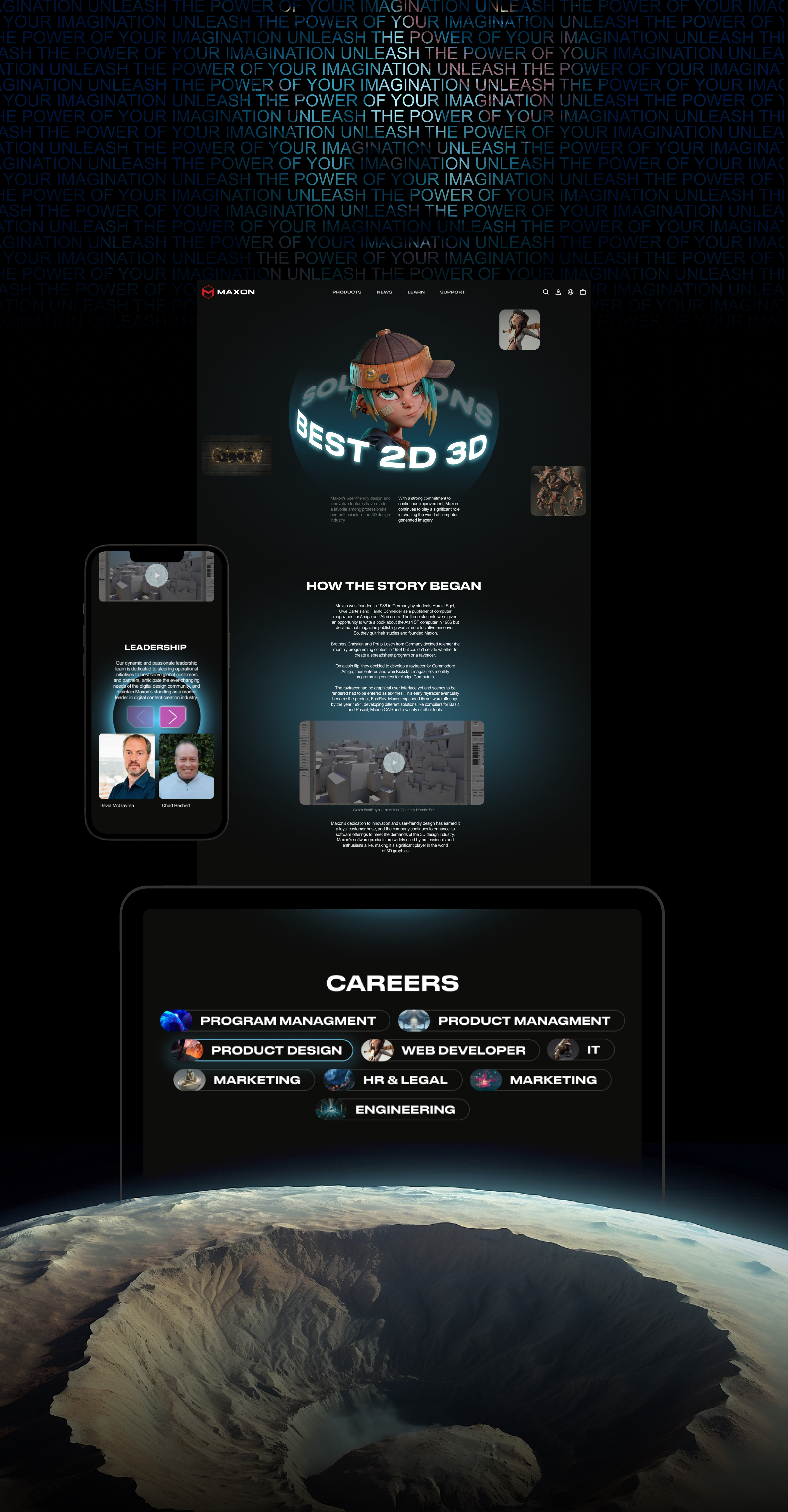 MAXON | Corporate website — Изображение №5 — Интерфейсы, 3D на Dprofile