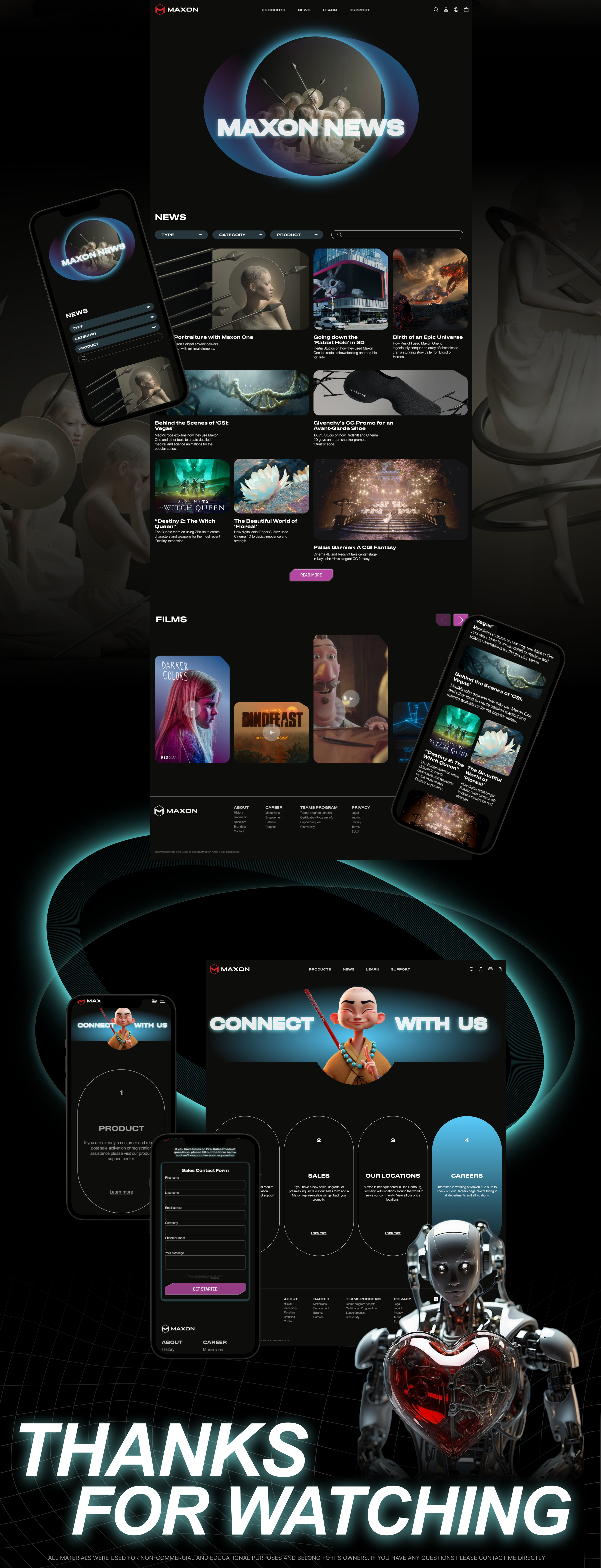 MAXON | Corporate website — Изображение №6 — Интерфейсы, 3D на Dprofile