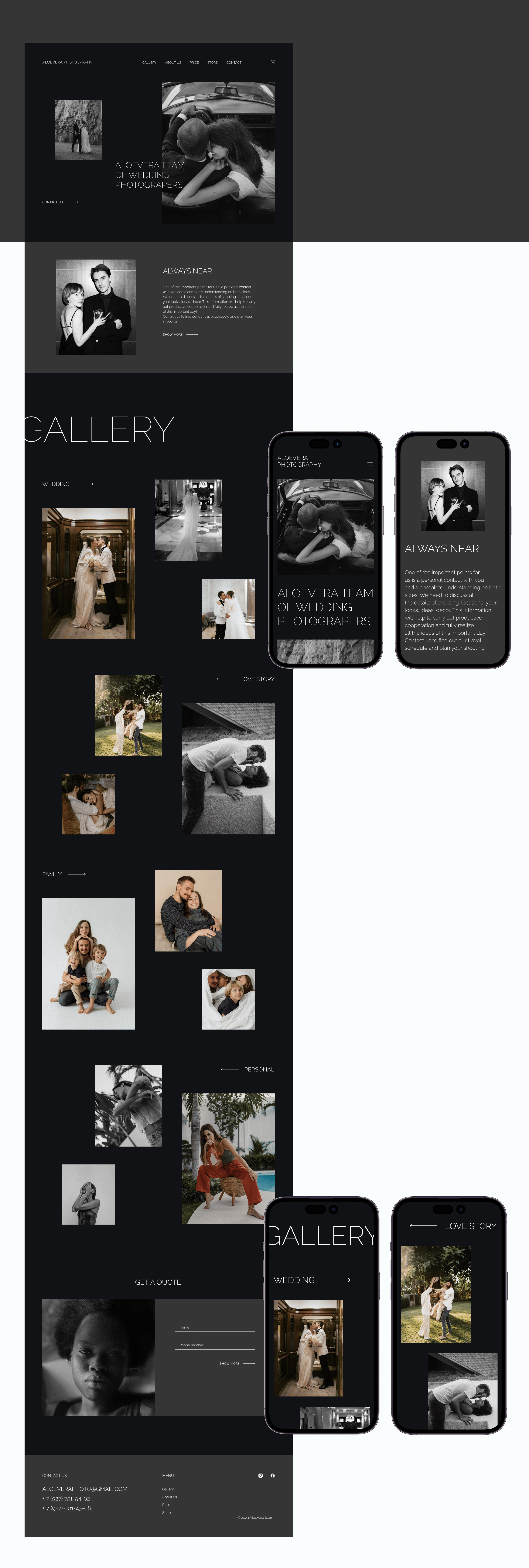 Website for photographer Redesign Consept (Minimalism) — Изображение №2 — Интерфейсы на Dprofile