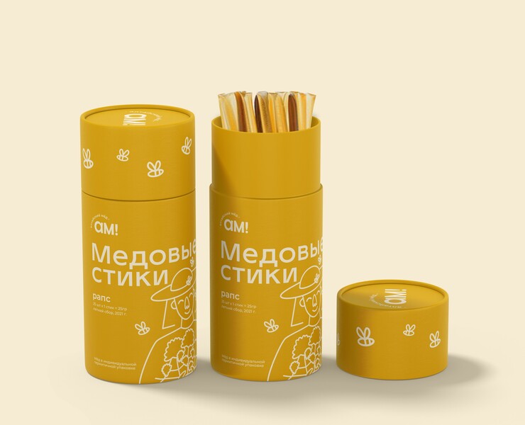 Упаковка алтайского мёда «ам!» — Брендинг на Dprofile