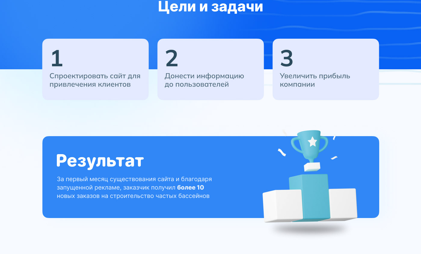 Landing page «FamilyPools» — Изображение №2 — Интерфейсы на Dprofile