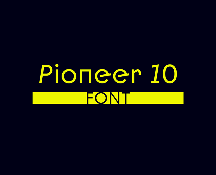 Pioneer 10 | font — Брендинг, Графика на Dprofile