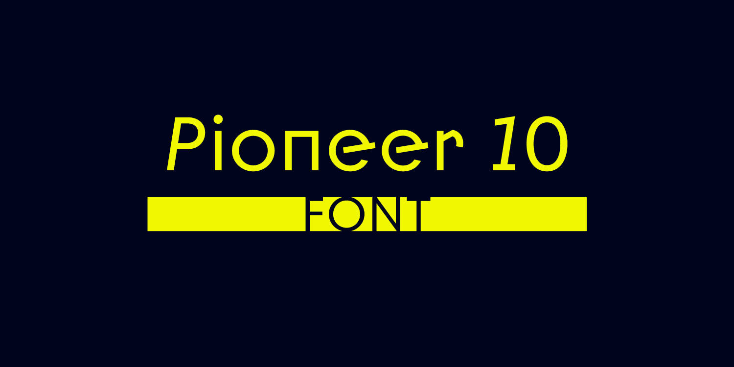 Pioneer 10 | font — Изображение №1 — Брендинг, Графика на Dprofile