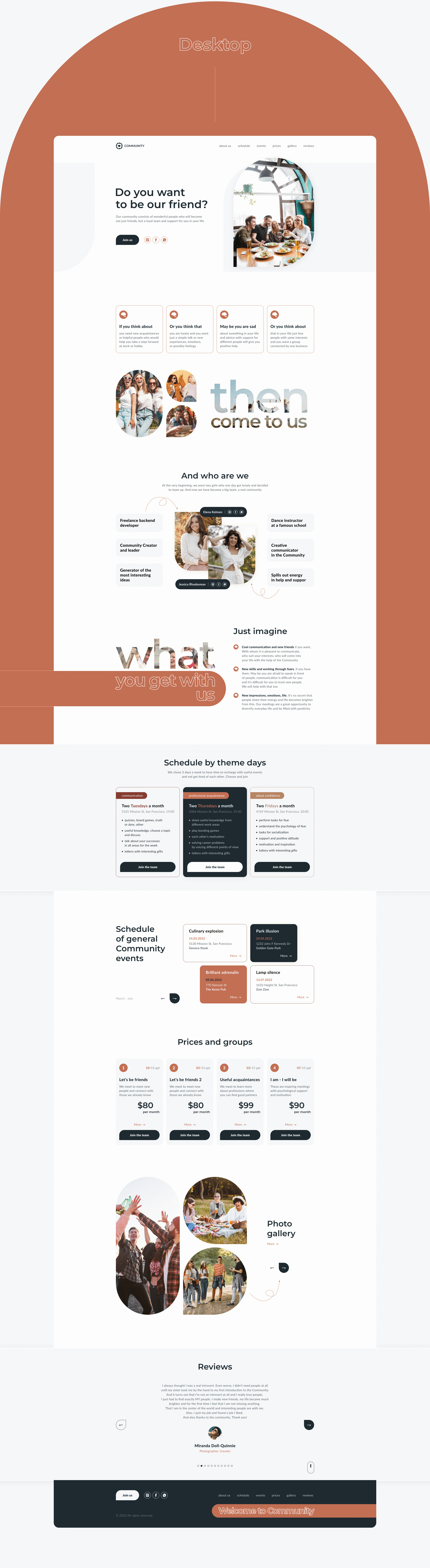 Community landing page that brings people together — Изображение №5 — Интерфейсы, Маркетинг на Dprofile