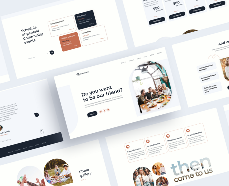 Community landing page that brings people together — Интерфейсы, Маркетинг на Dprofile
