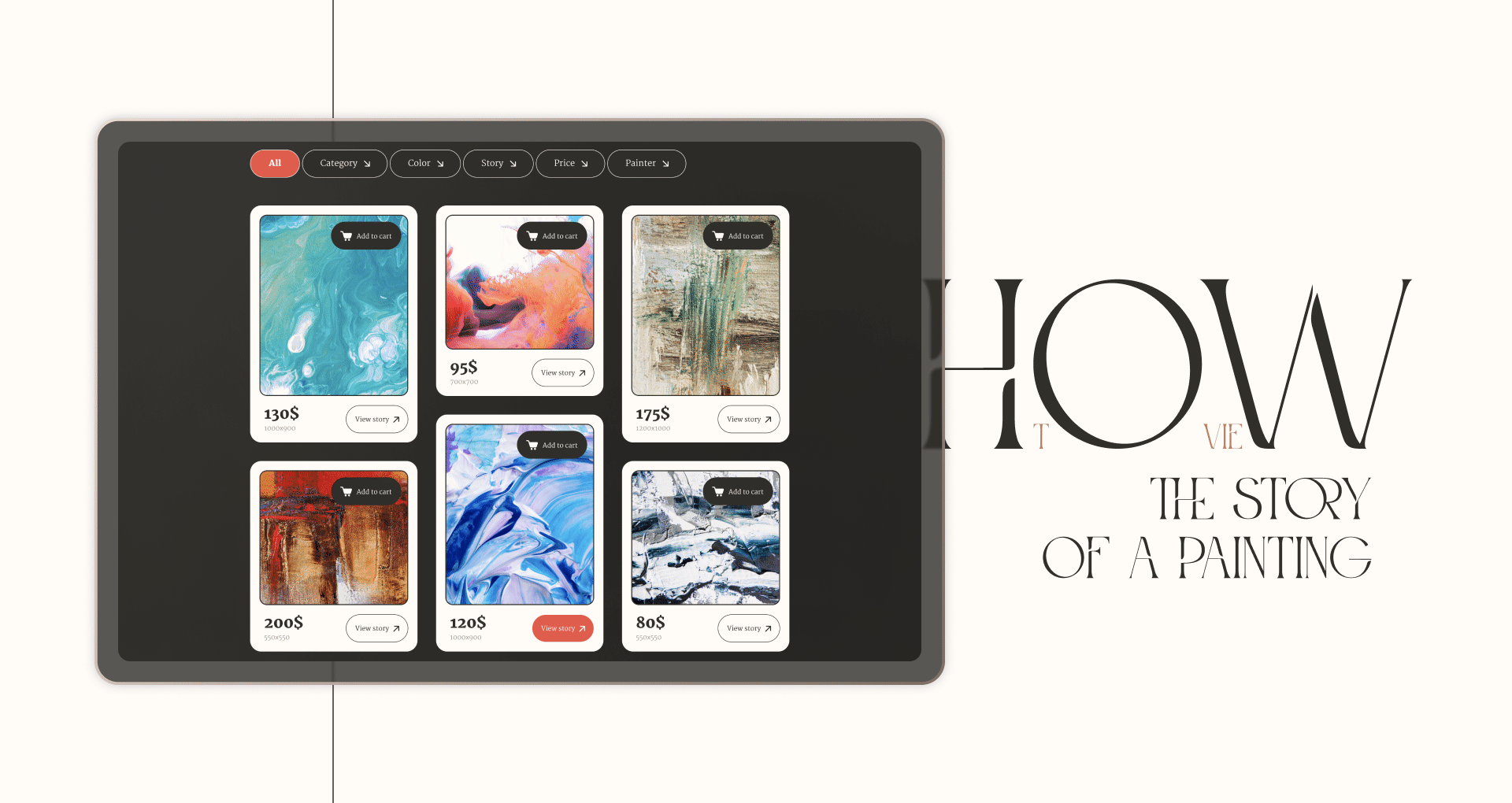 Painting store | ArtGroup House Landing/shop — Изображение №7 — Интерфейсы на Dprofile