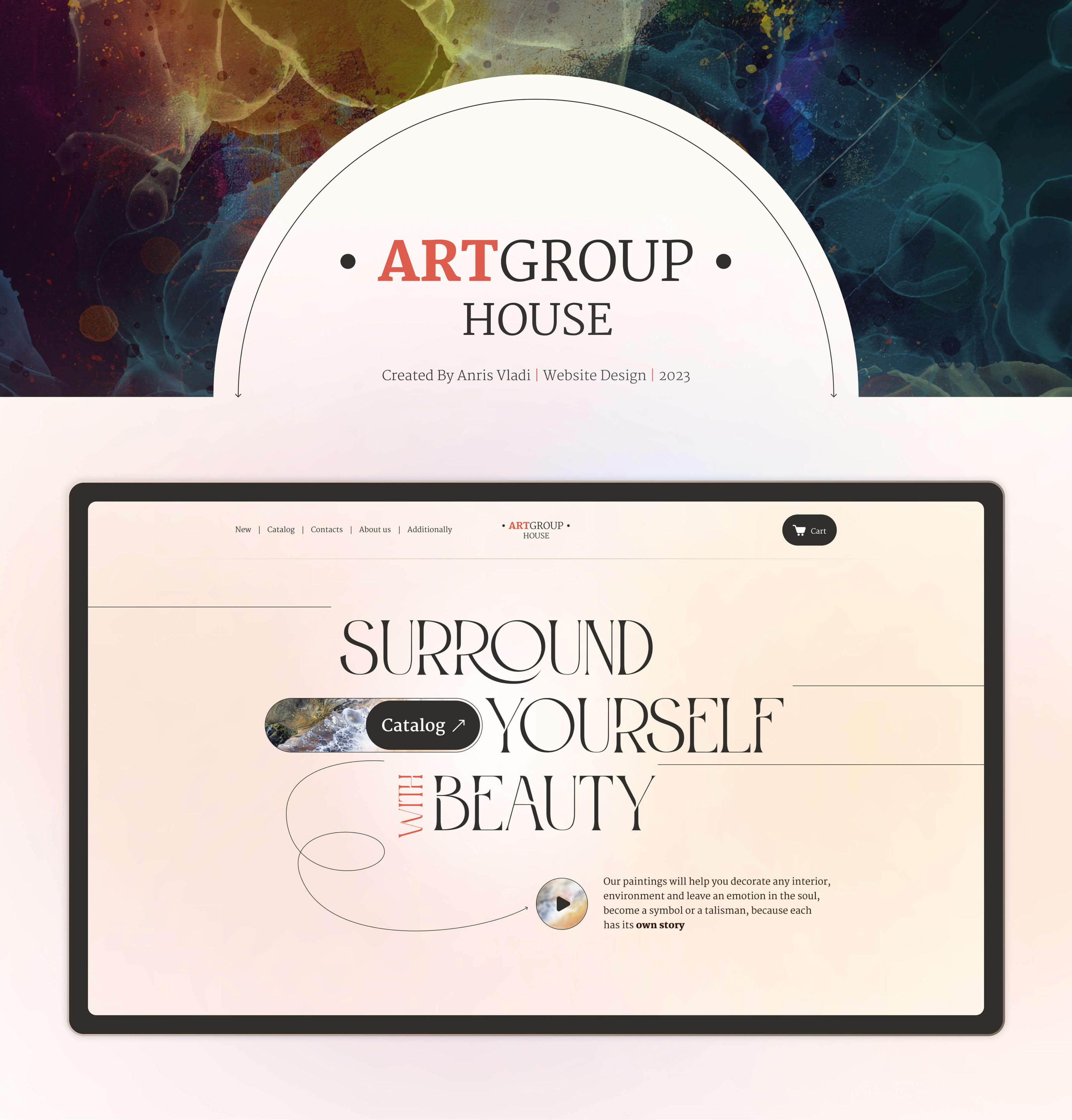 Painting store | ArtGroup House Landing/shop — Изображение №1 — Интерфейсы на Dprofile