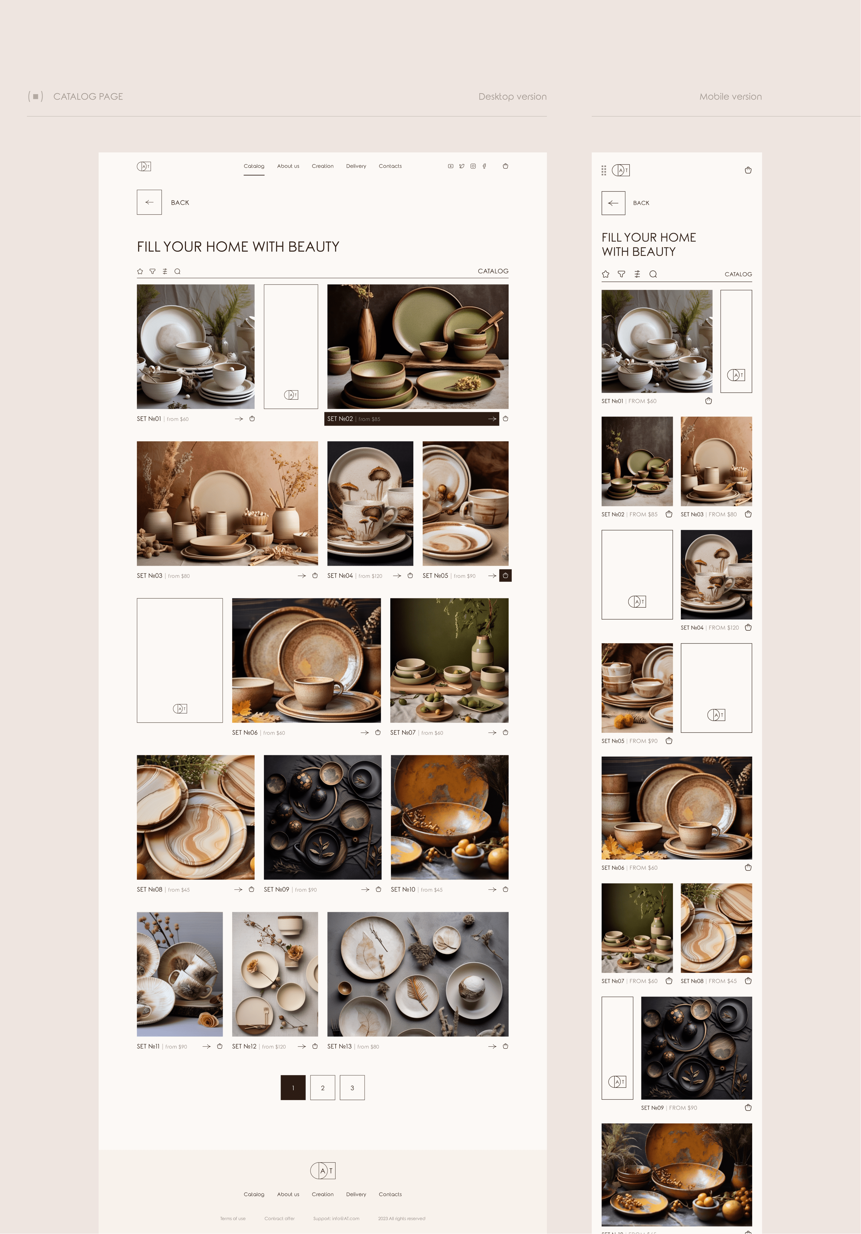 Website for aesthetic tableware | E-commerce — Изображение №11 — Интерфейсы на Dprofile