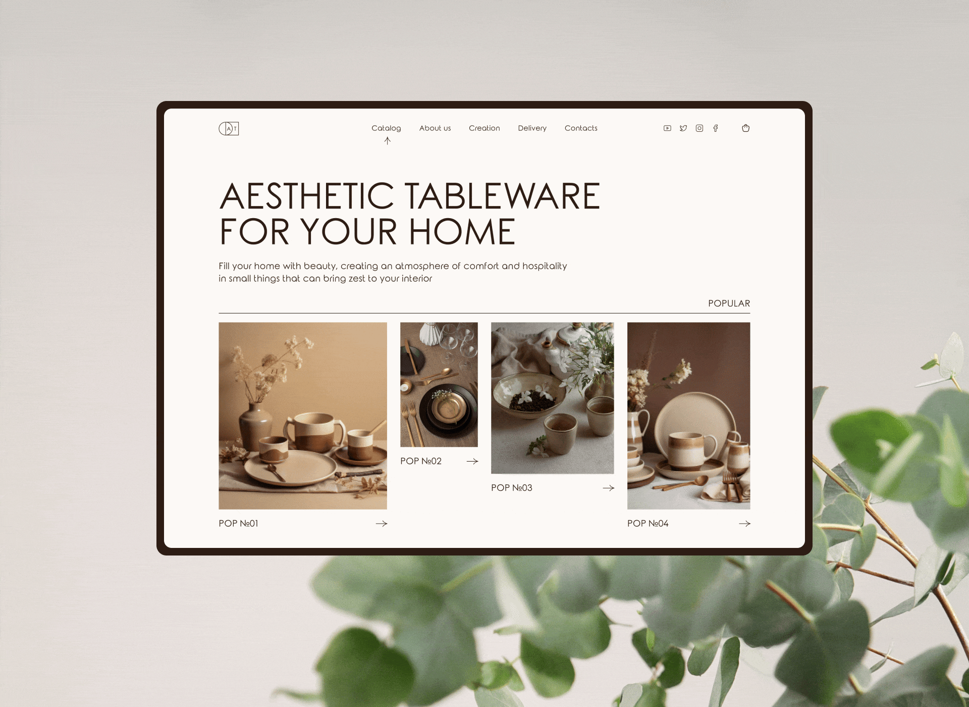 Website for aesthetic tableware | E-commerce — Изображение №4 — Интерфейсы на Dprofile