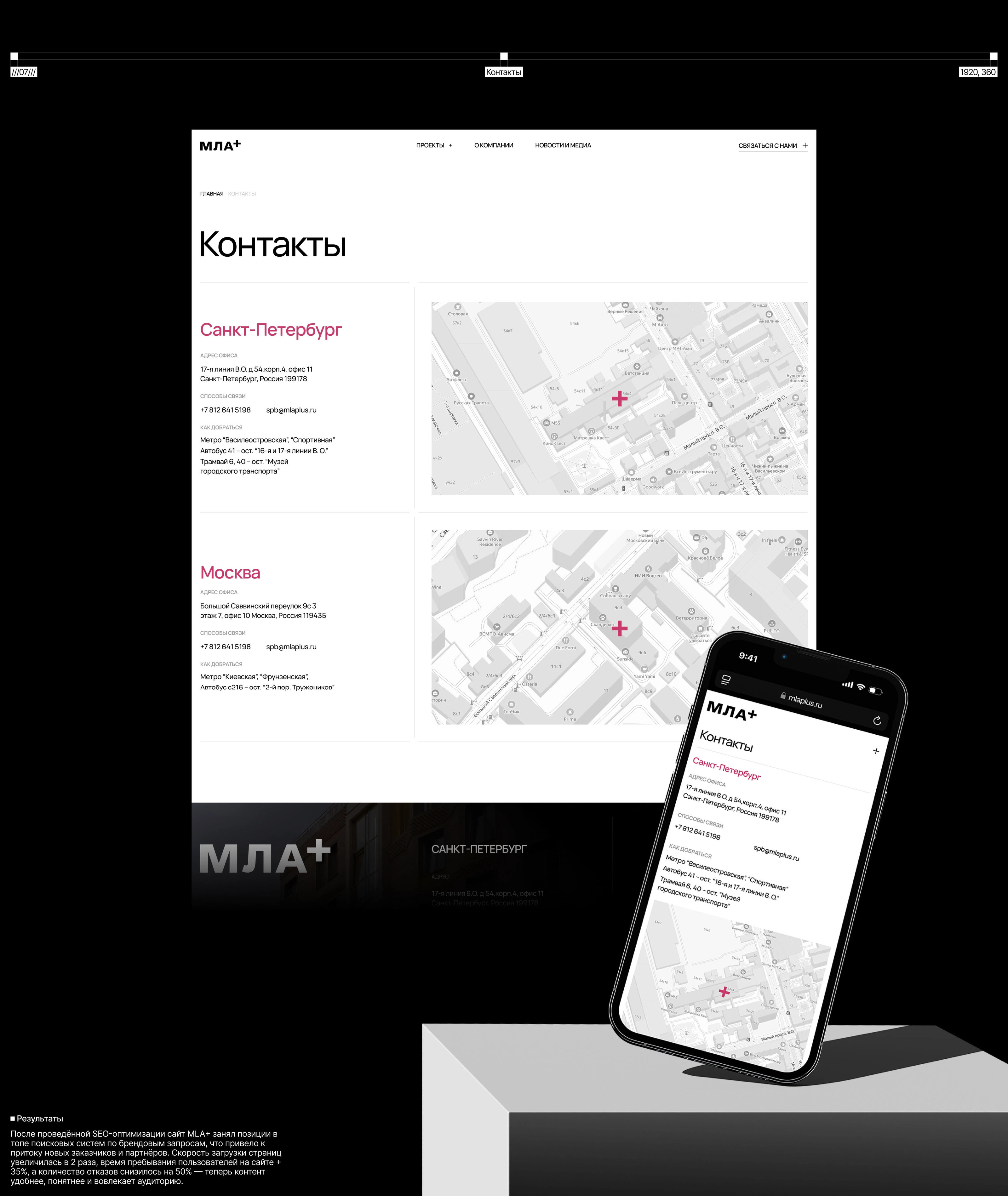 Арх. бюро MLA+ — дизайн и разработка — Изображение №8 — Интерфейсы, Анимация на Dprofile
