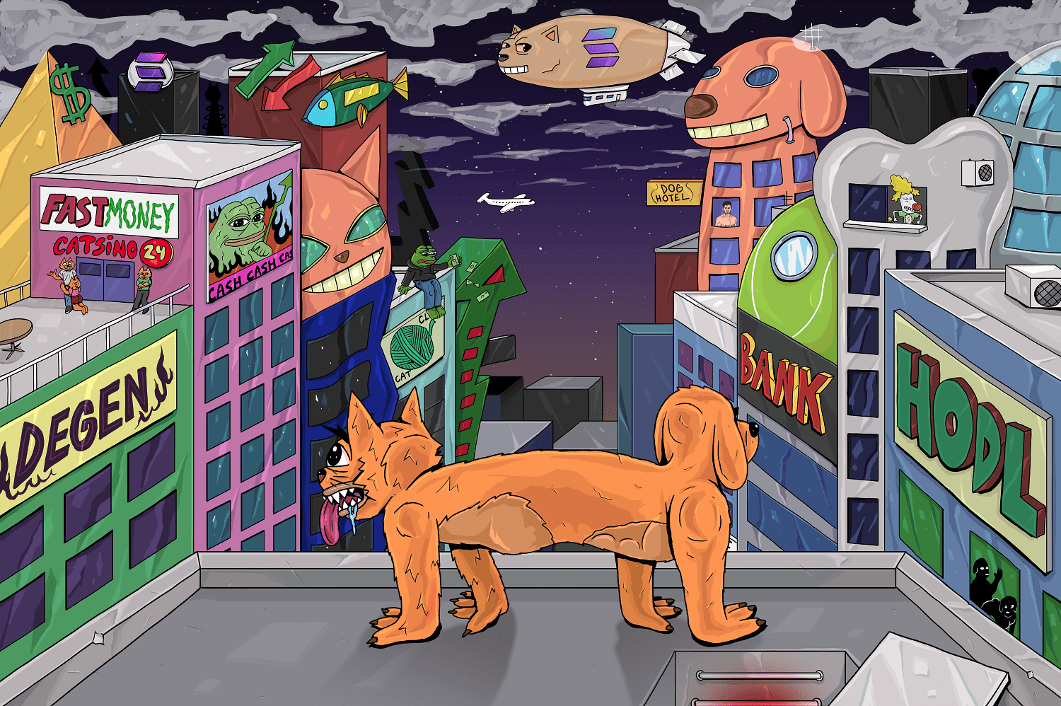 KatDawg memecoin illustration — Изображение №5 — Иллюстрация, Маркетинг на Dprofile