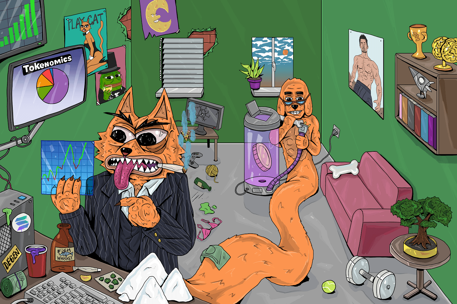KatDawg memecoin illustration — Изображение №7 — Иллюстрация, Маркетинг на Dprofile