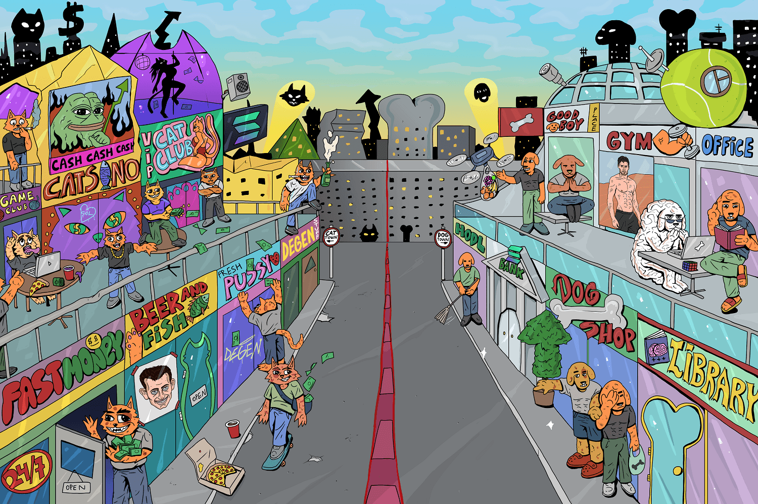 KatDawg memecoin illustration — Изображение №2 — Иллюстрация, Маркетинг на Dprofile