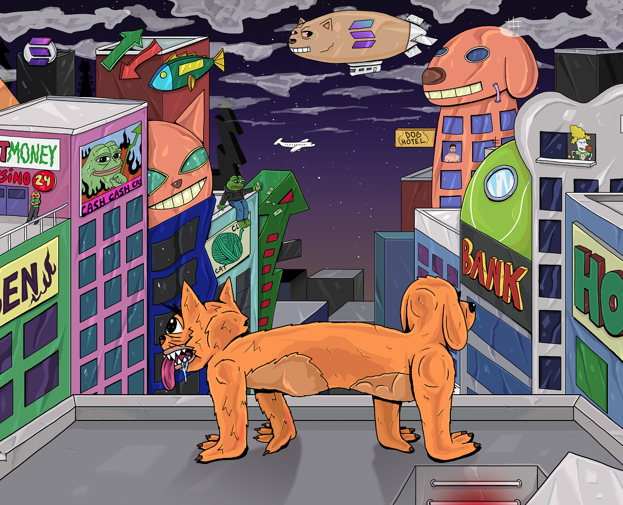 KatDawg memecoin illustration — Иллюстрация, Маркетинг на Dprofile