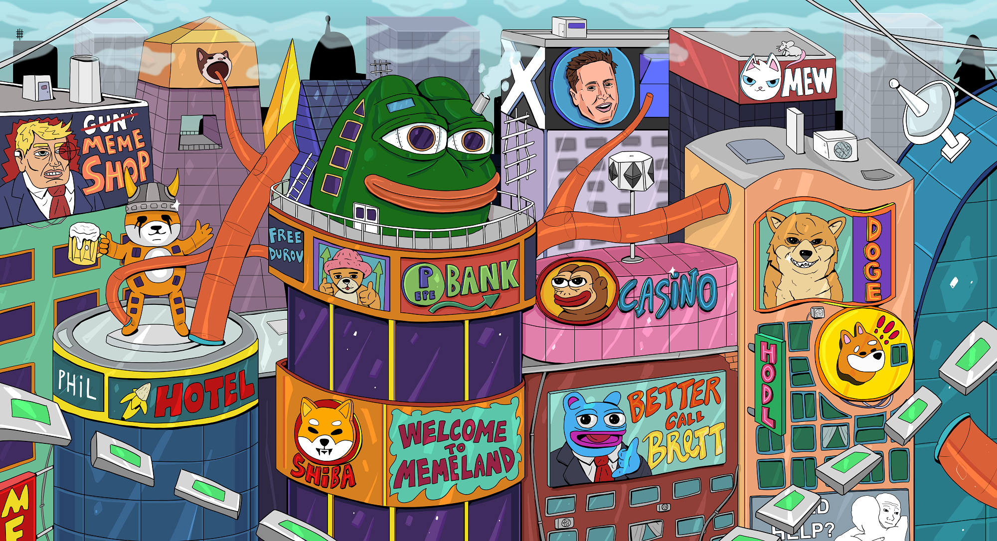 meme city — Изображение №1 — Иллюстрация, Маркетинг на Dprofile