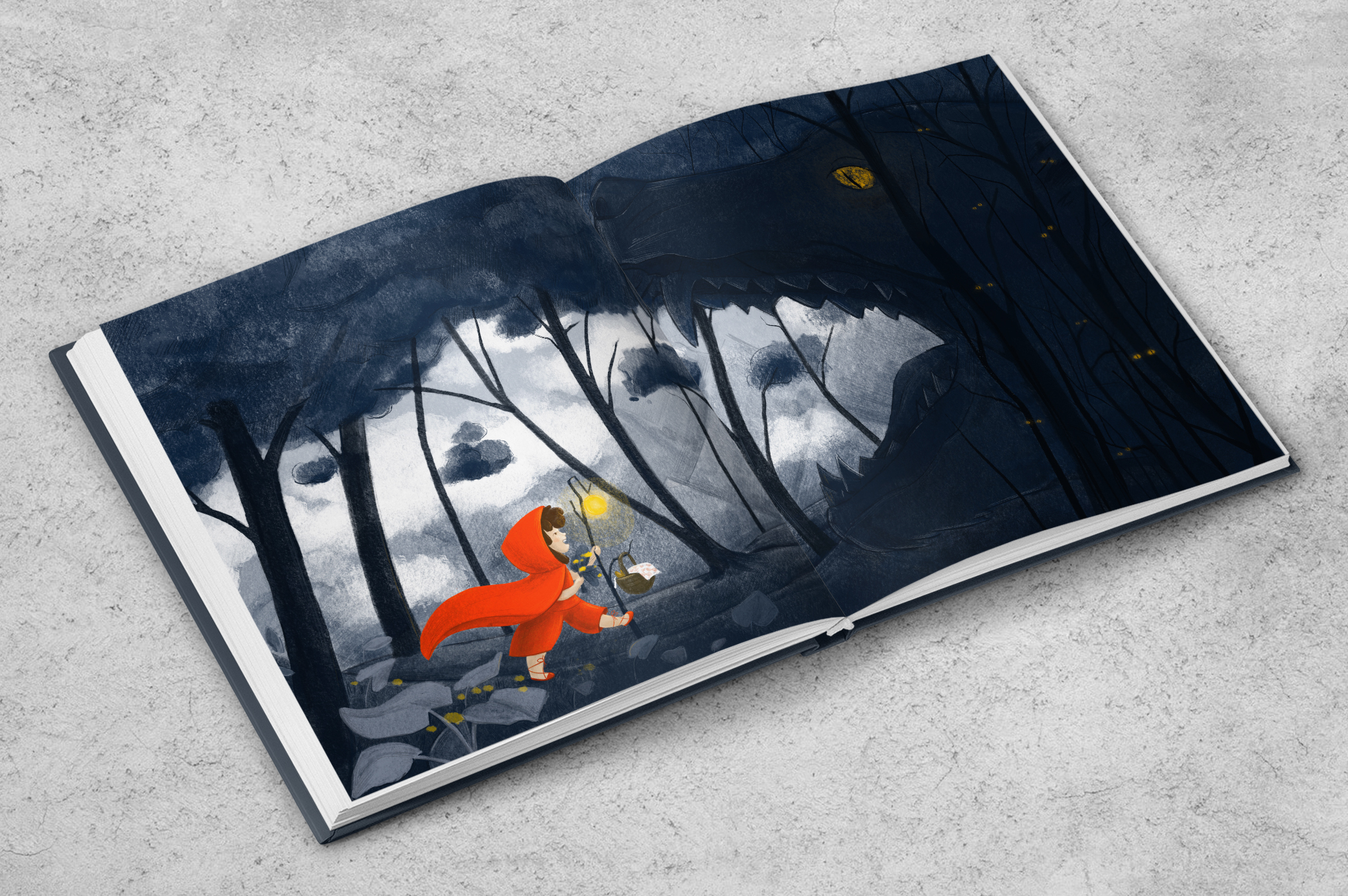 Иллюстрация для сказки "Красная Шапочка" — Изображение №2 — Иллюстрация на Dprofile