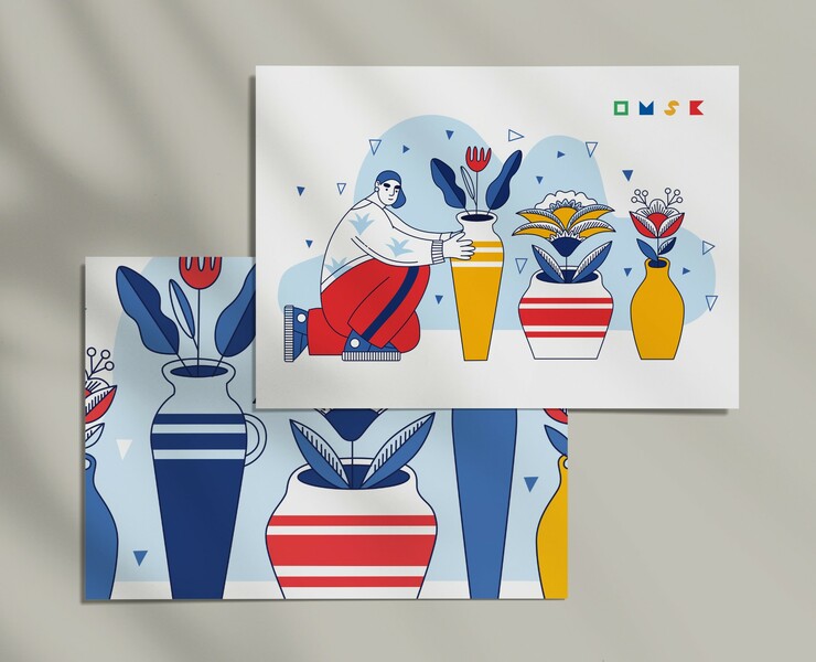 Illustrations for eco project Urban Omsk — Брендинг, Иллюстрация на Dprofile